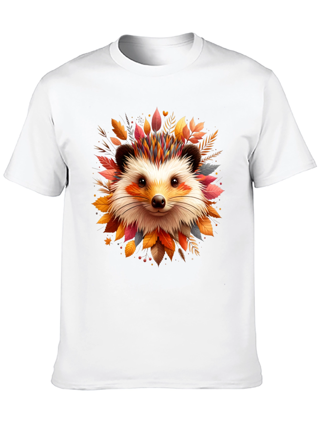 Hedgehog Autumn Leaves T-Shirt