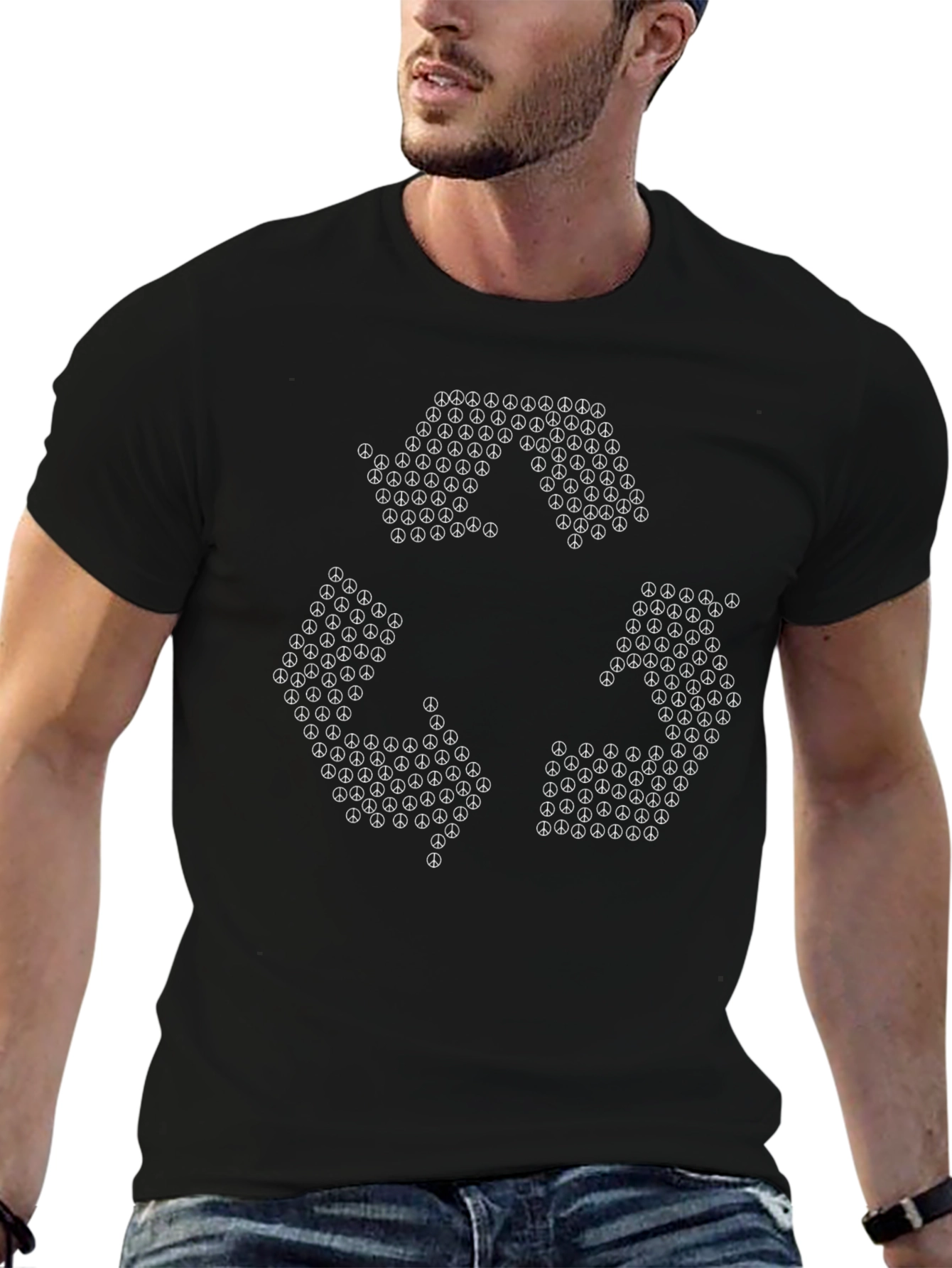 Peace Sign Recycle T-Shirt - Eco Friendly
