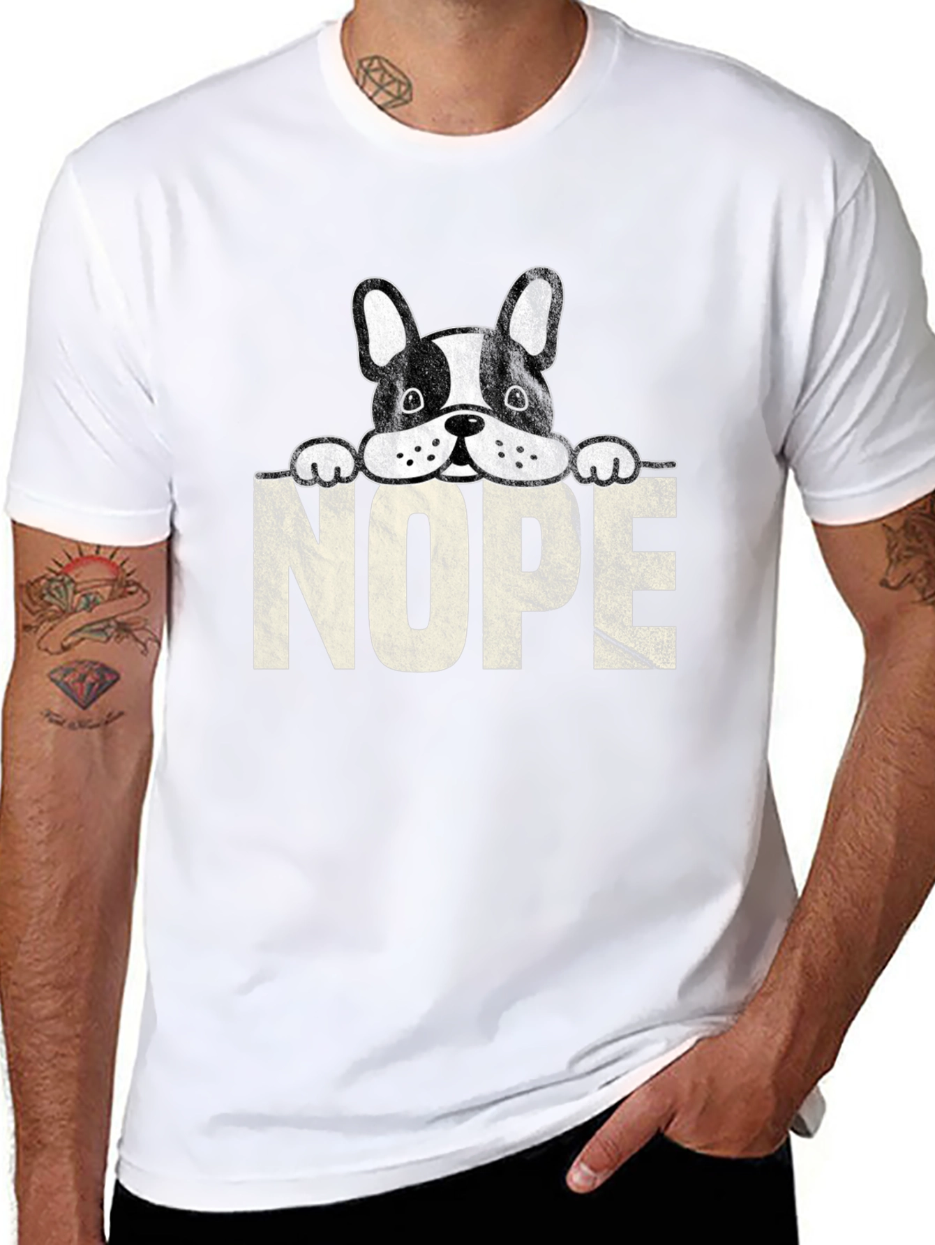 Nope Dog T-Shirt - Funny Graphic Tee