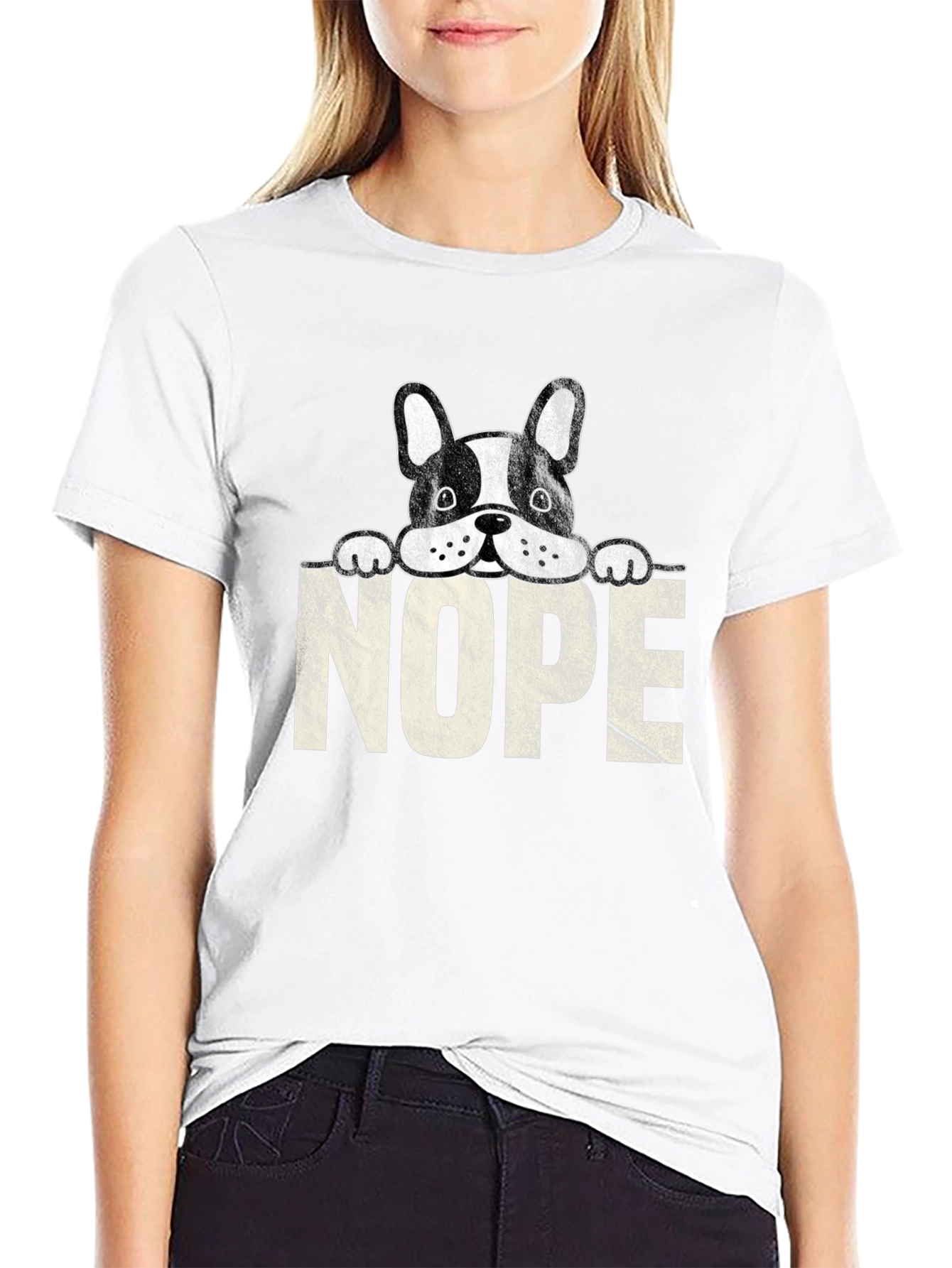 Nope Dog T-Shirt - Funny Graphic Tee