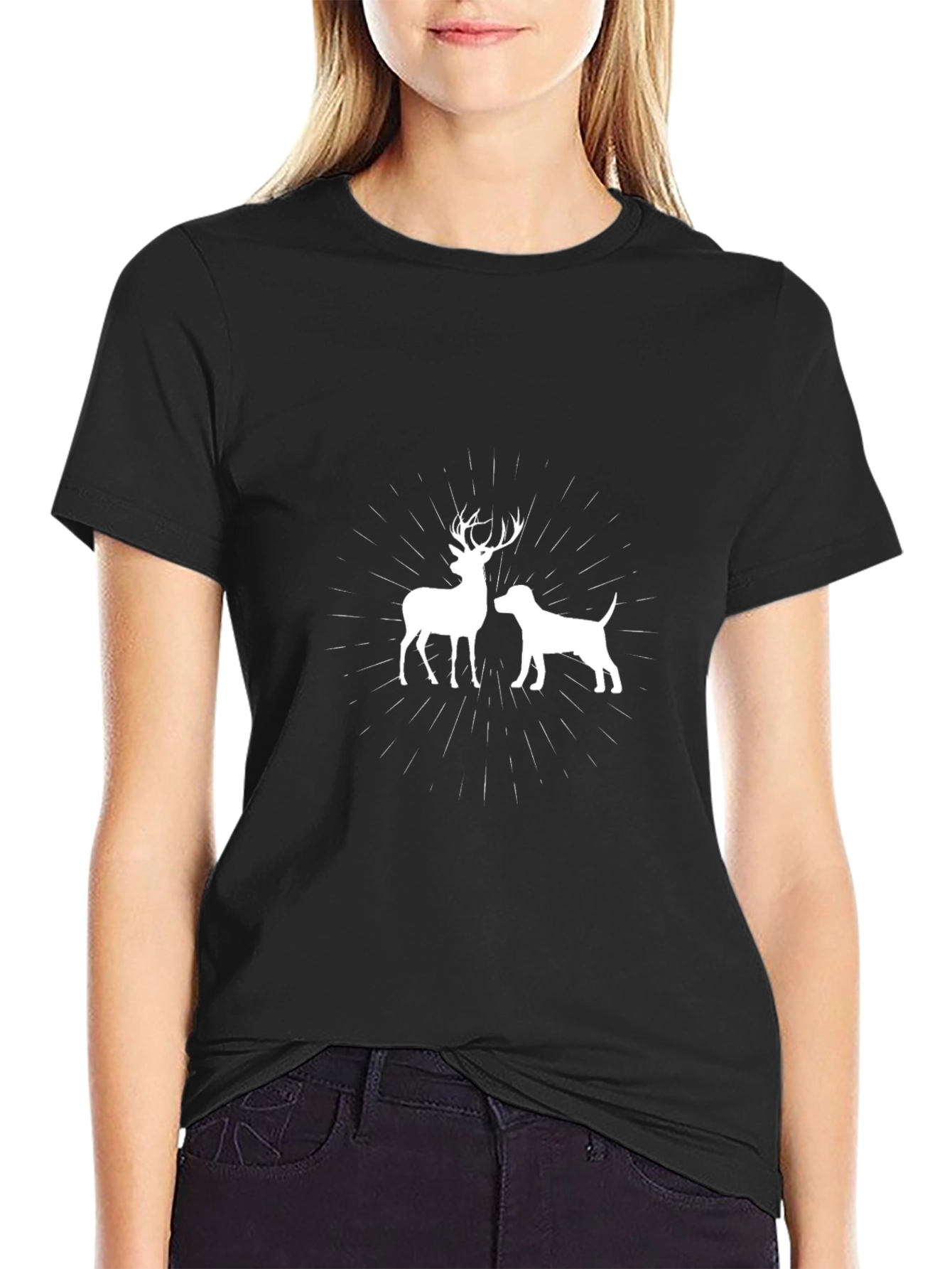 Deer and Dog Graphic Tee