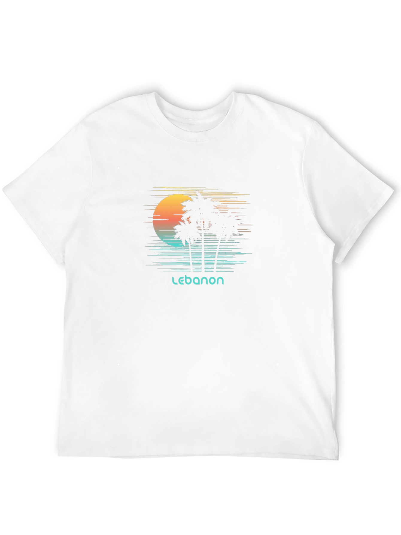Lebanon Palm Tree Sunset Graphic T-Shirt