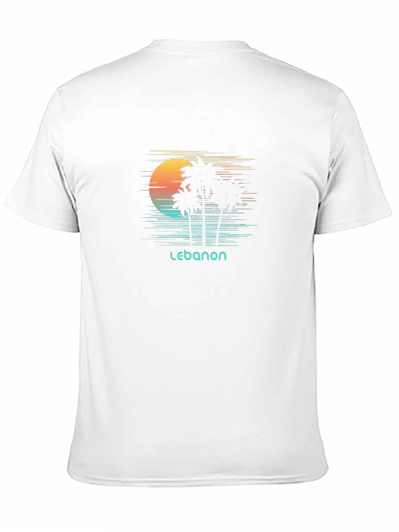 Lebanon Palm Tree Sunset Graphic T-Shirt