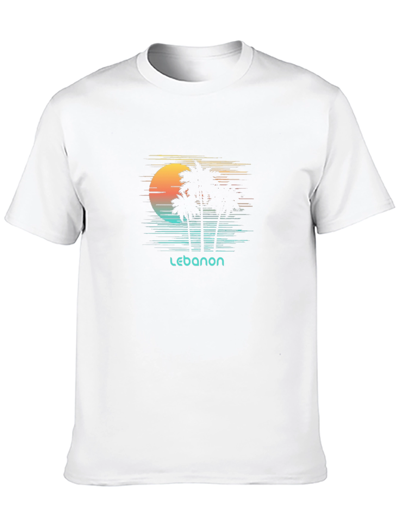 Lebanon Palm Tree Sunset Graphic T-Shirt