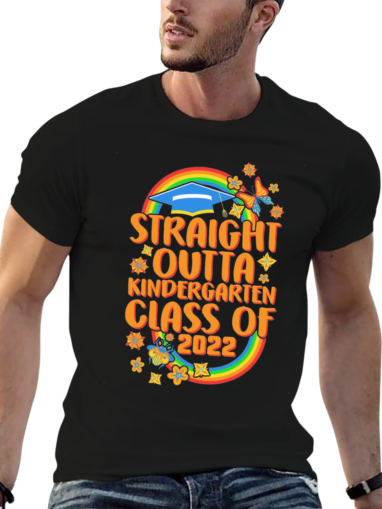 Straight Outta Kindergarten Class of 2022 Graduation T-Shirt