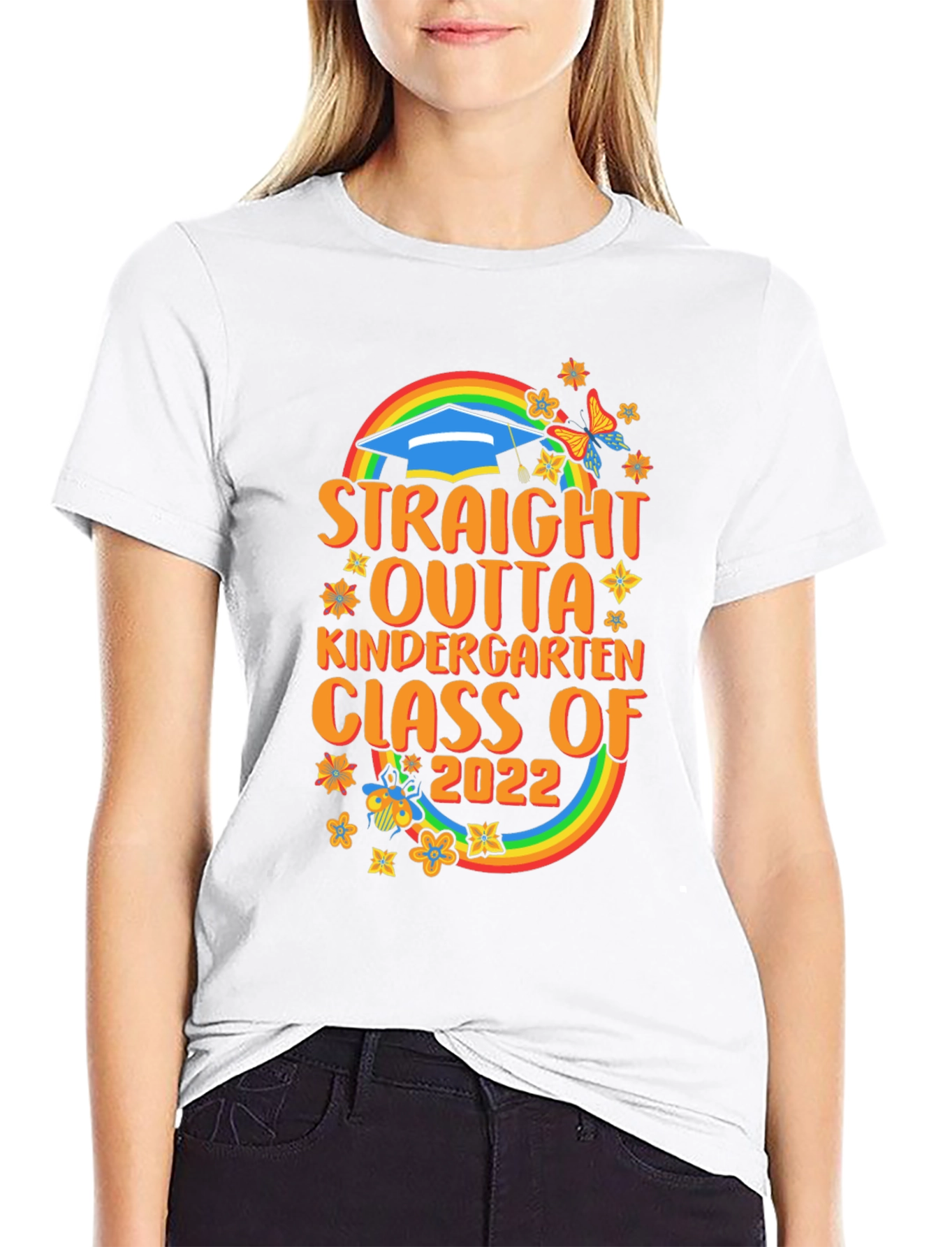 Straight Outta Kindergarten Class of 2022 Graduation T-Shirt