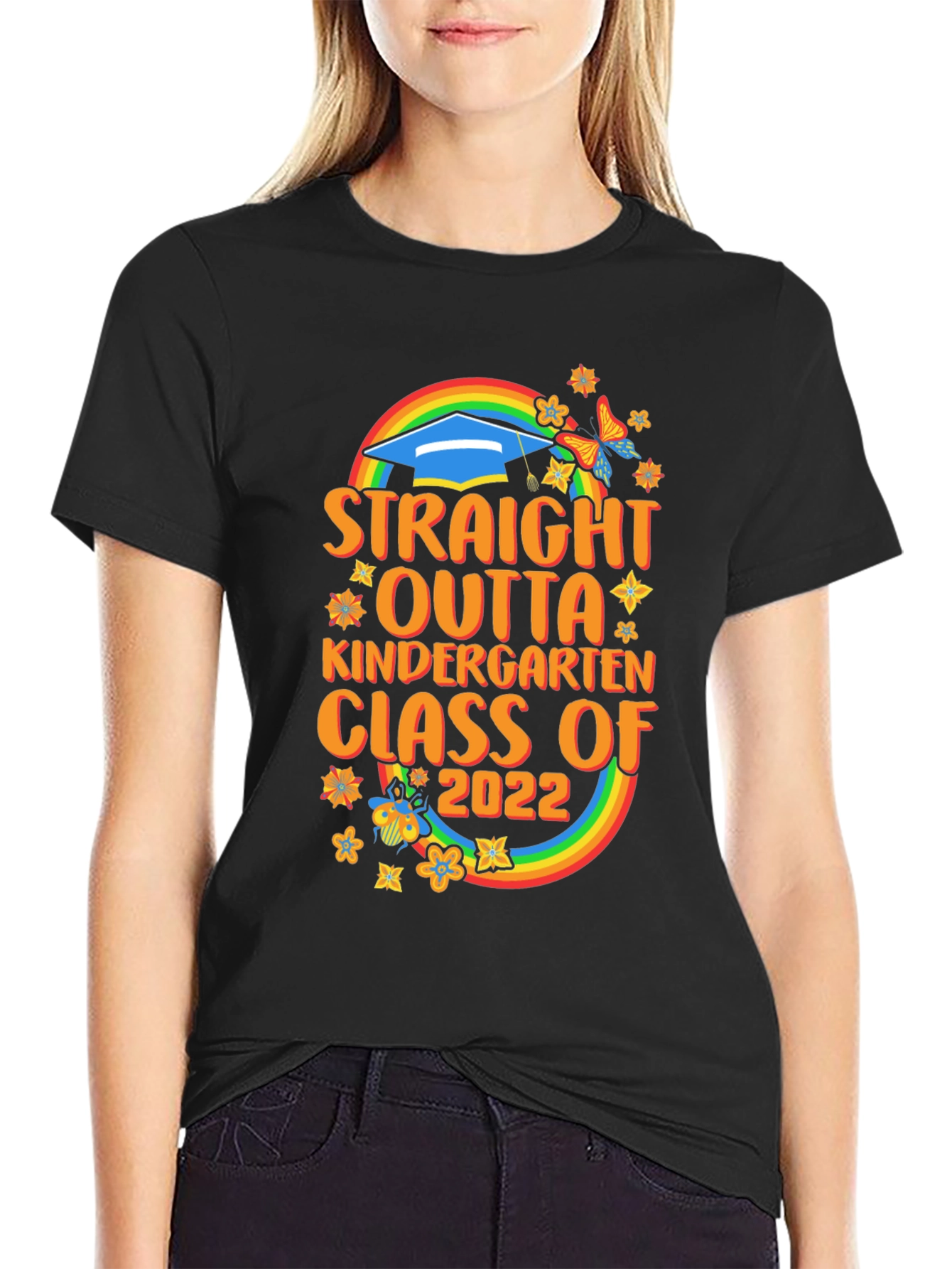 Straight Outta Kindergarten Class of 2022 Graduation T-Shirt