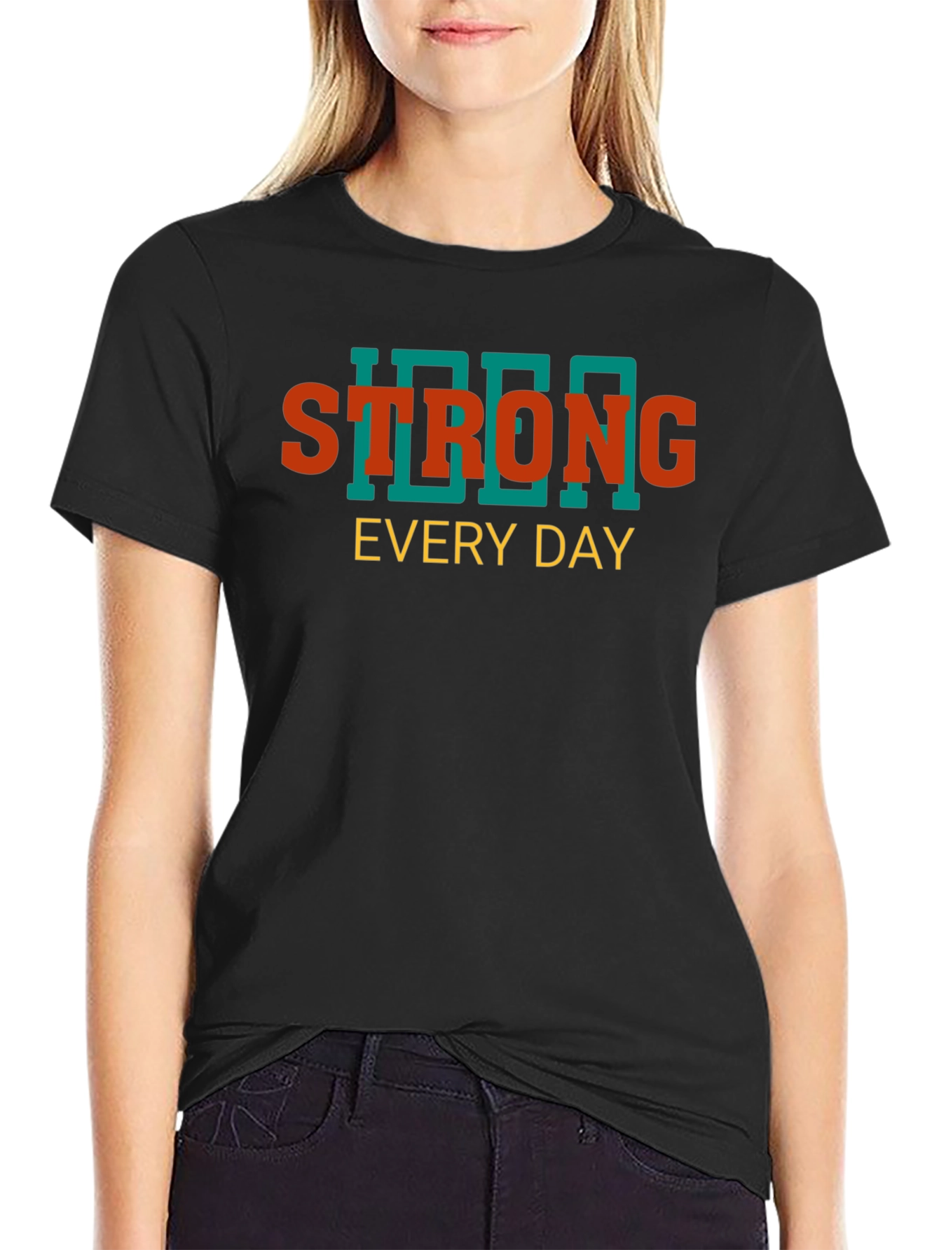Strong Every Day Graphic Tee - Black