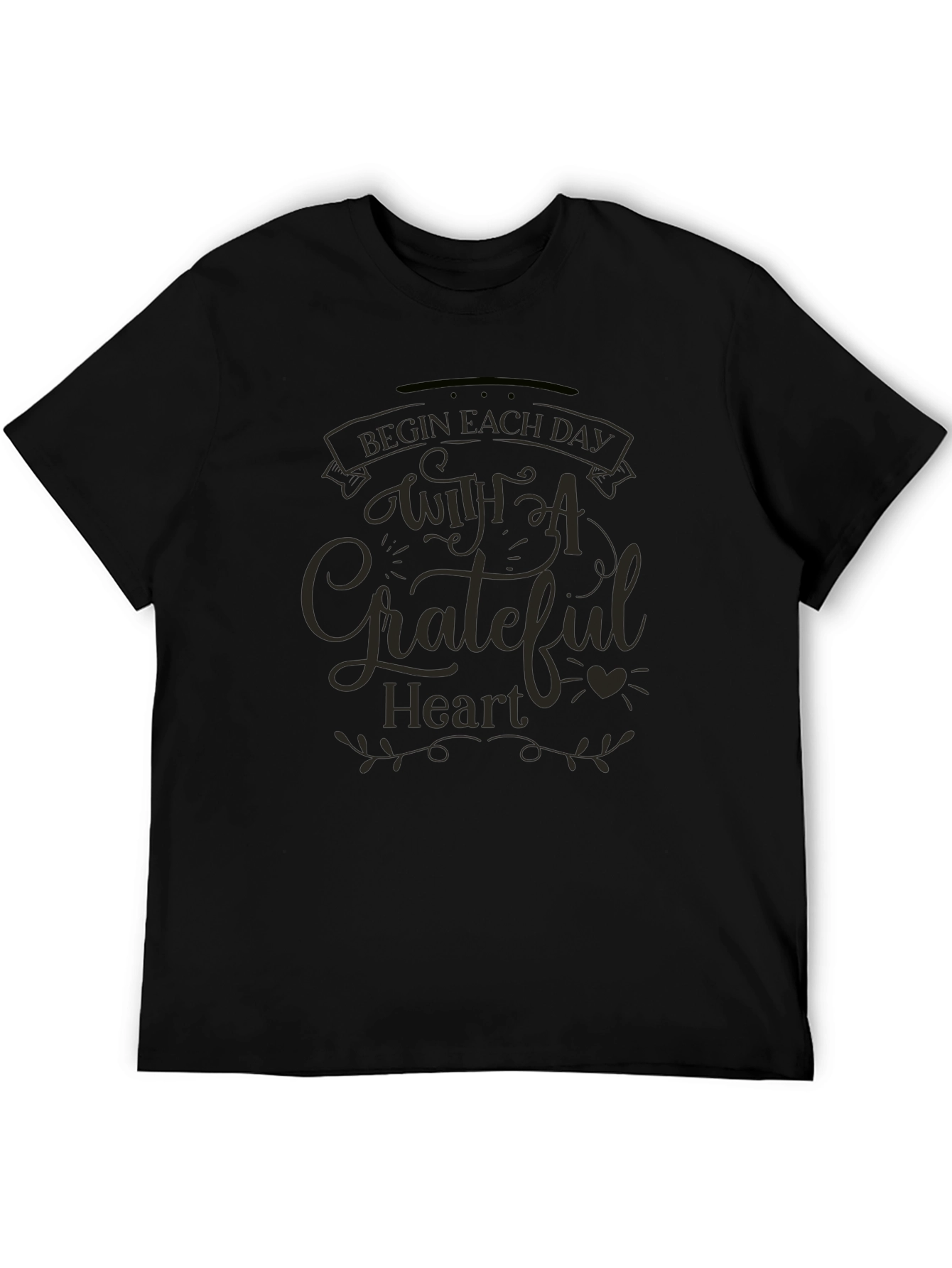 Grateful Heart Black T-Shirt