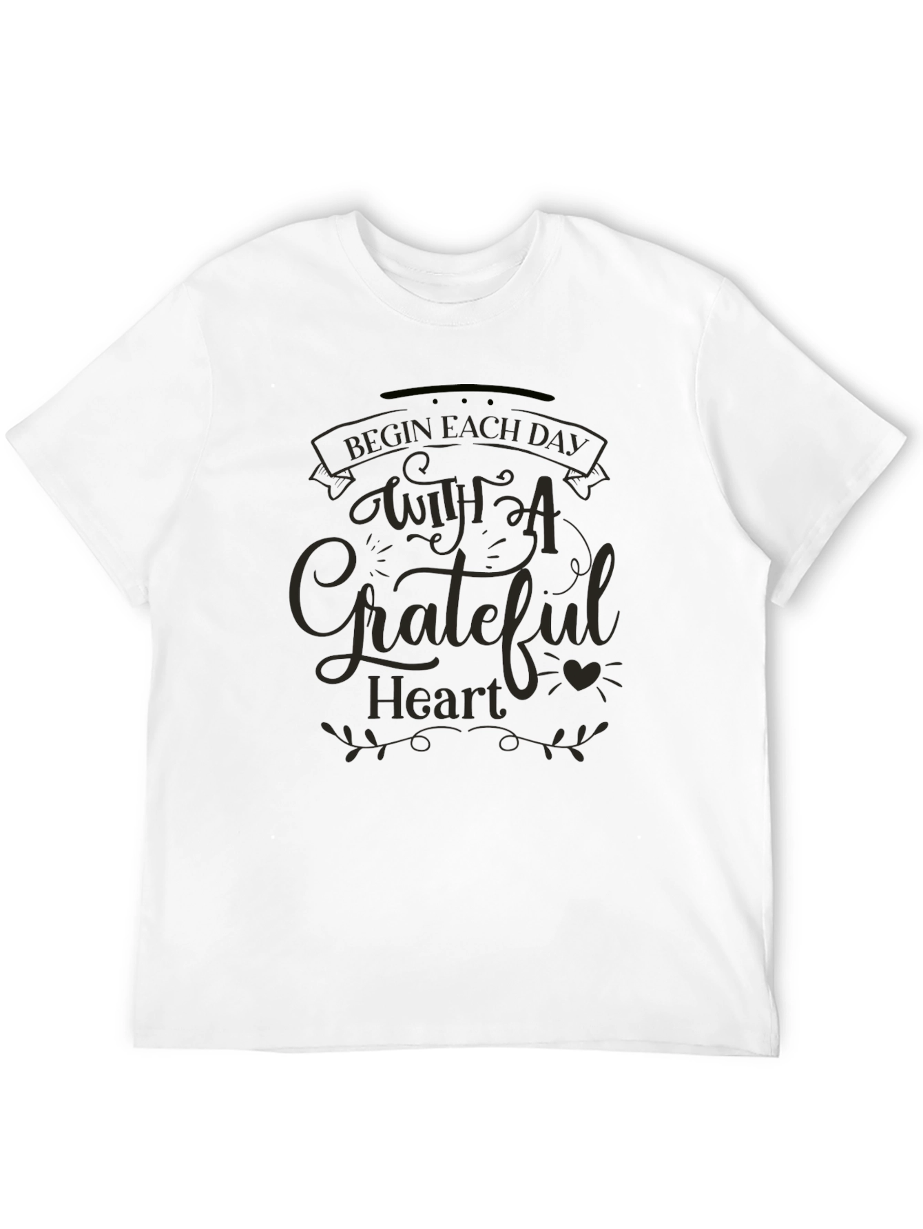 Grateful Heart Black T-Shirt