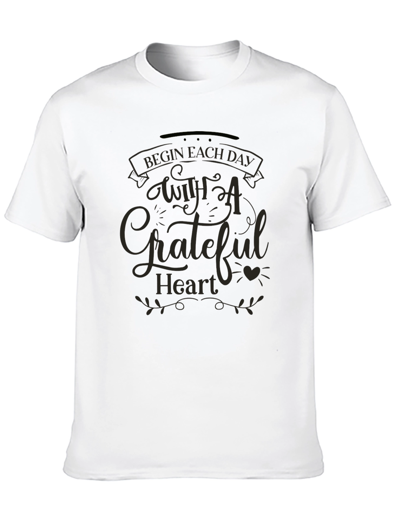 Grateful Heart Black T-Shirt