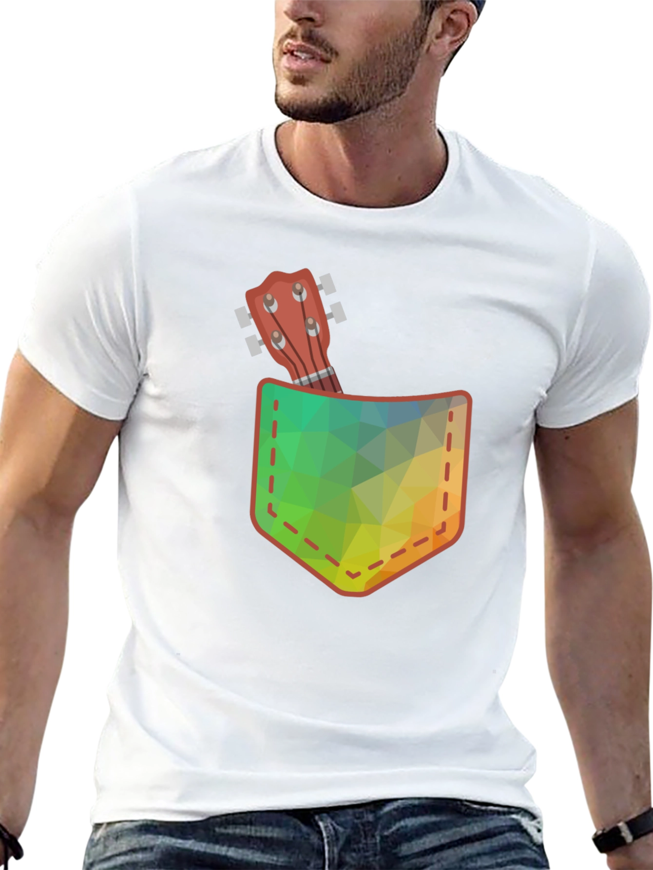Pocket Ukulele Graphic Tee - Casual Comfort
