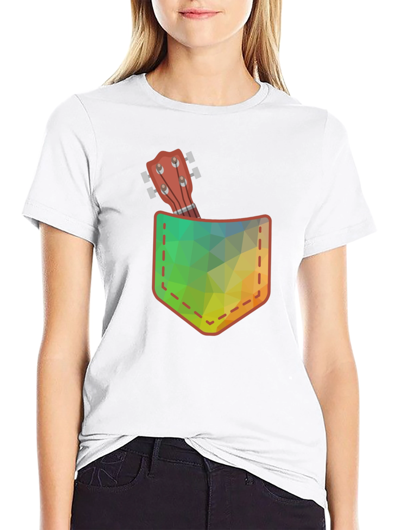 Pocket Ukulele Graphic Tee - Casual Comfort