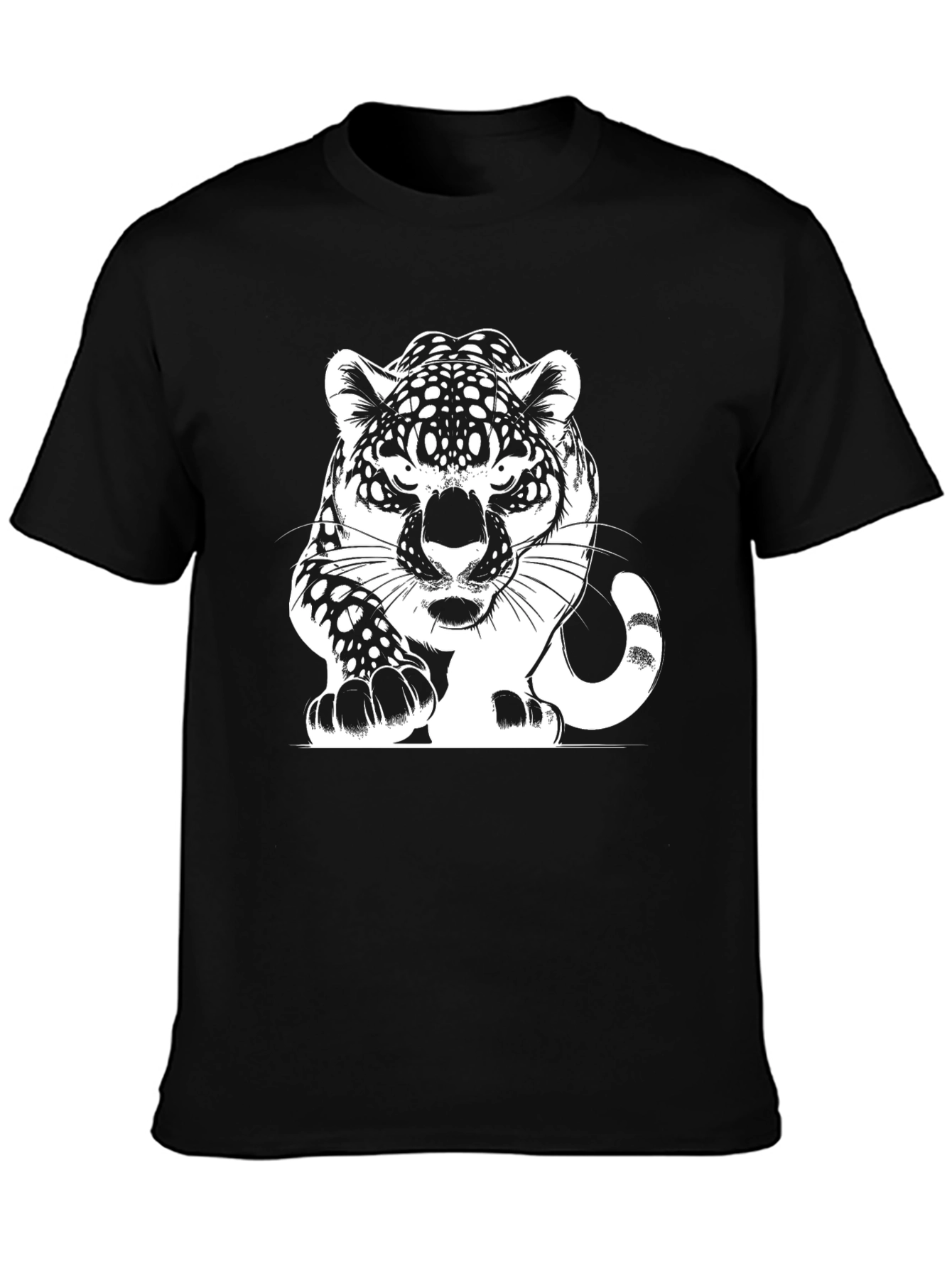 Jaguar Graphic Print Black T-Shirt