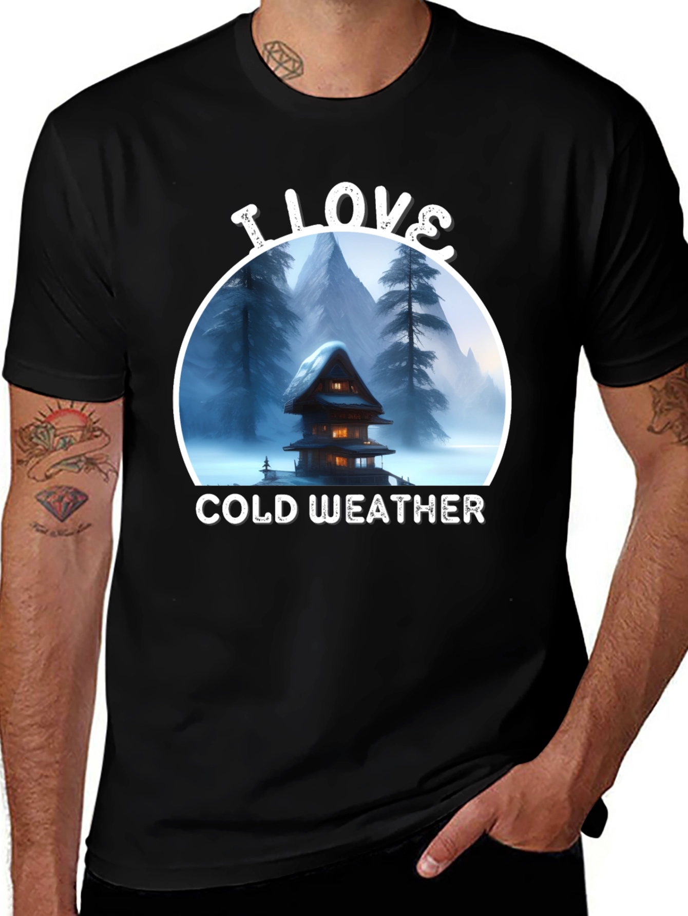 I Love Cold Weather Graphic T-Shirt