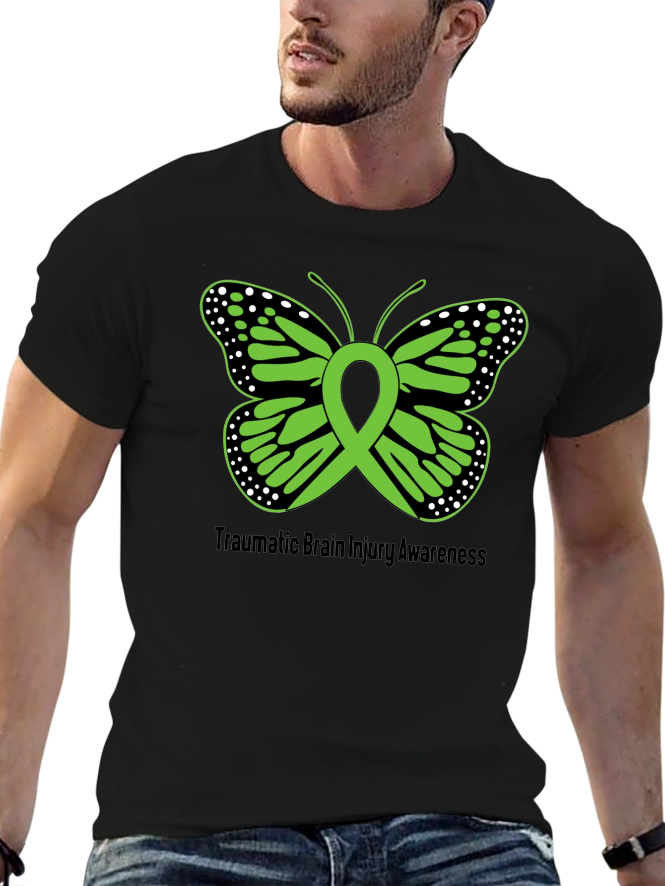 Traumatic Brain Injury Awareness Butterfly T-Shirt