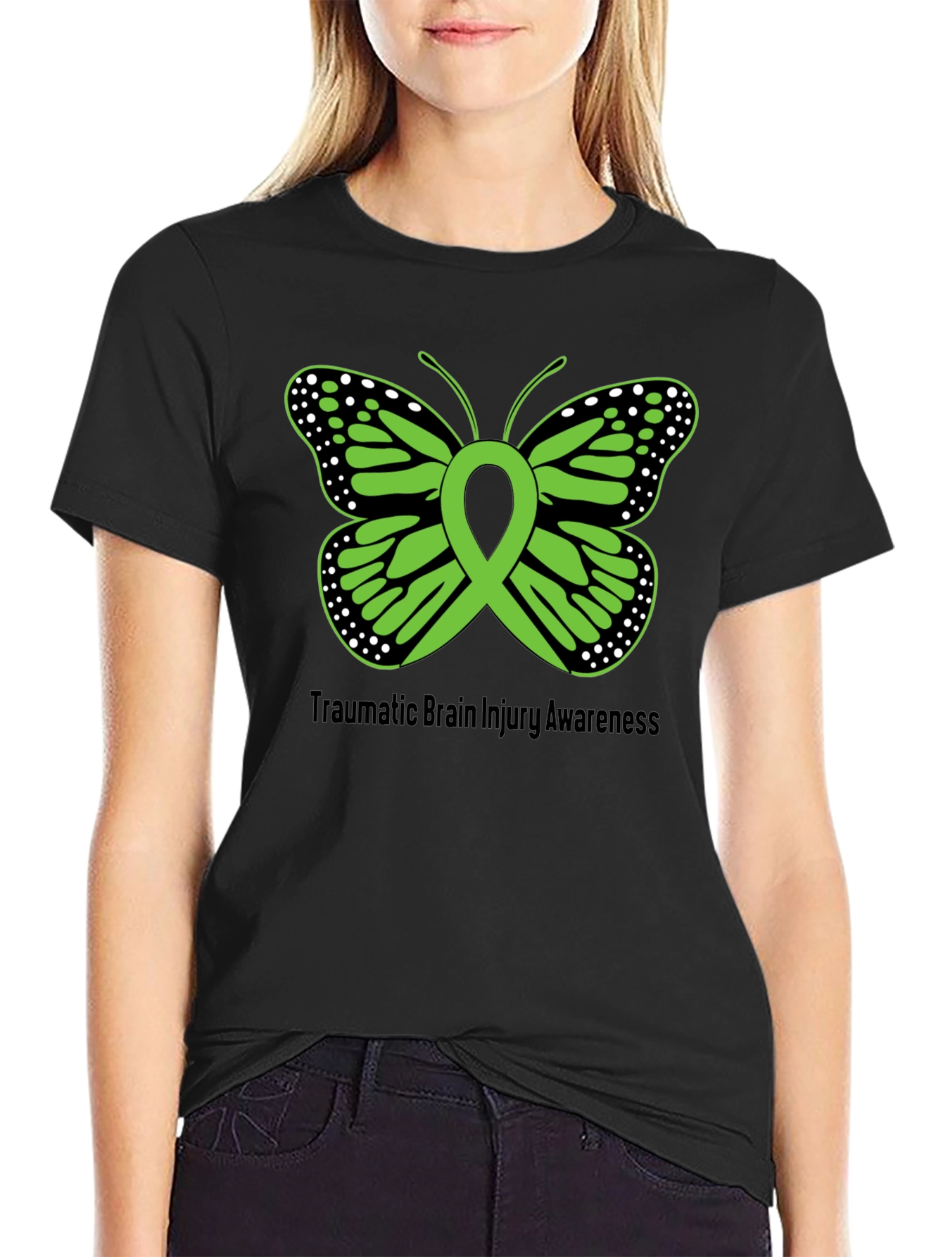 Traumatic Brain Injury Awareness Butterfly T-Shirt