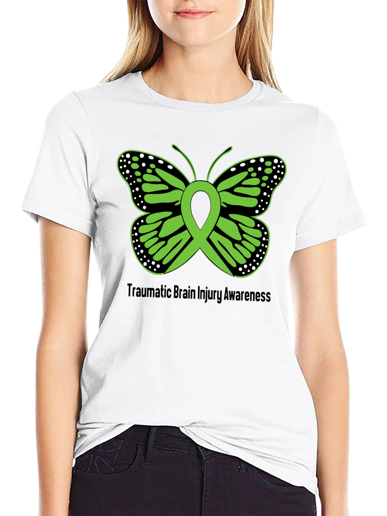 Traumatic Brain Injury Awareness Butterfly T-Shirt
