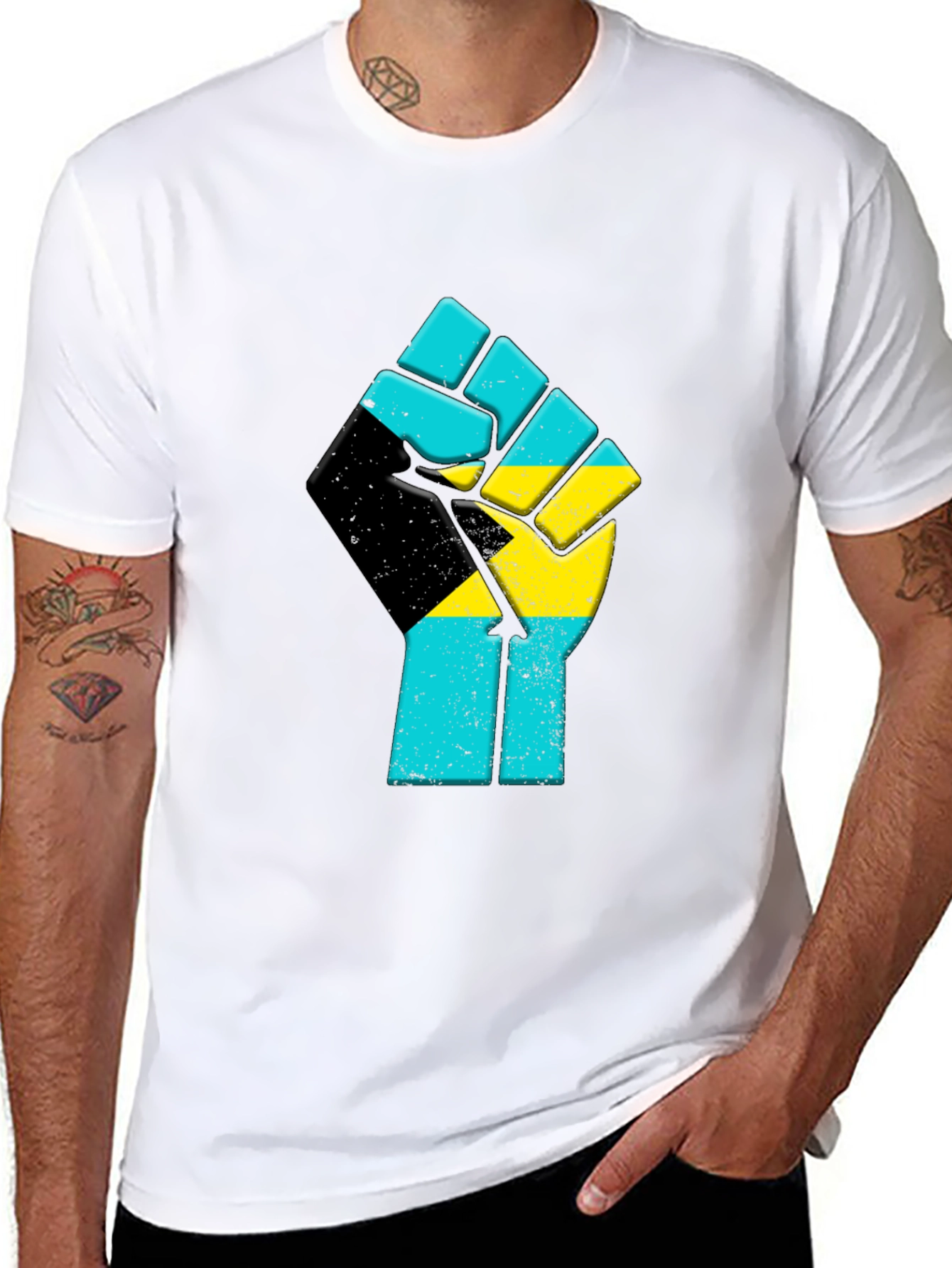 Bahamas Fist T-Shirt - Black Pride