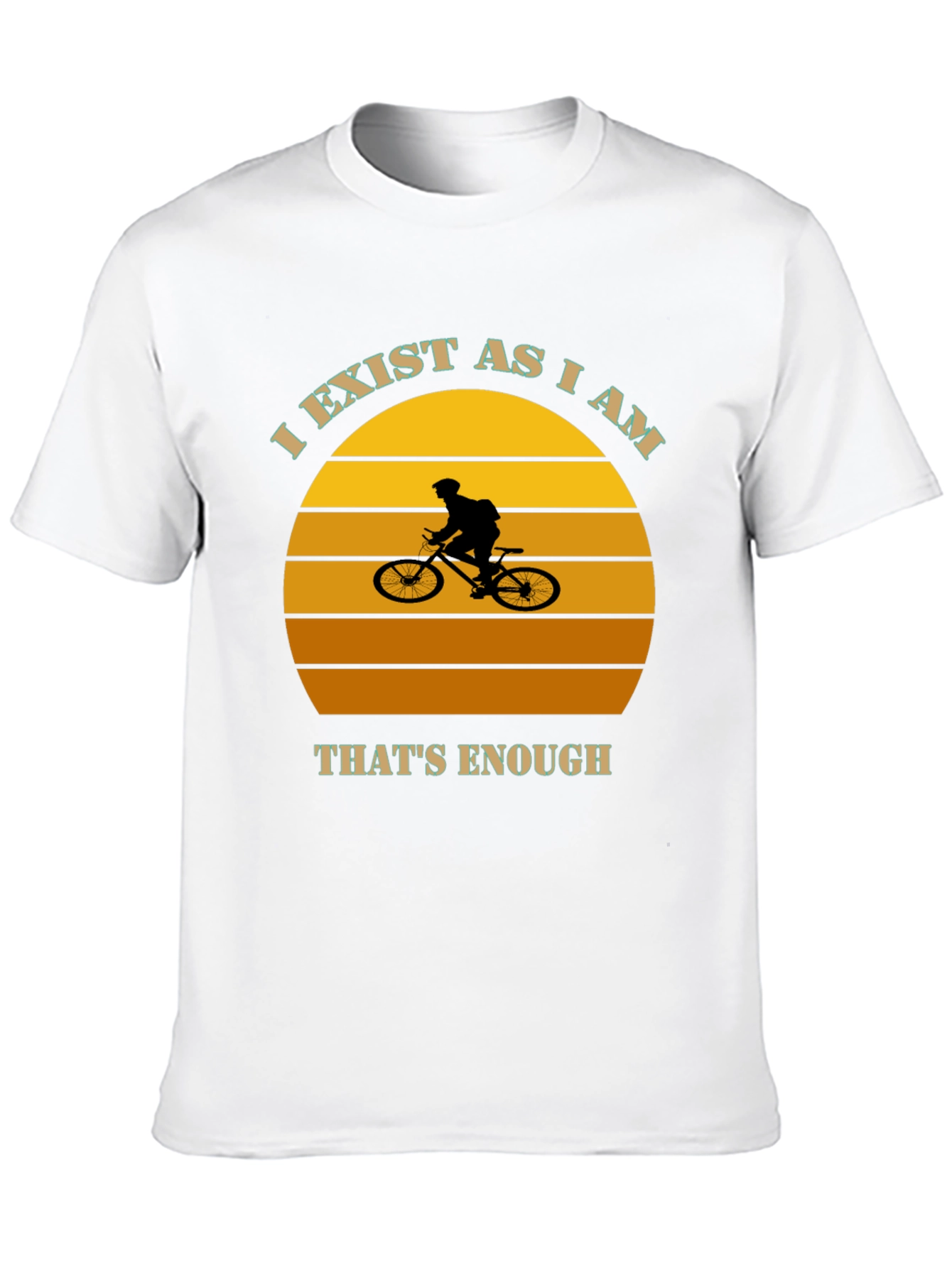 I Exist As I Am Mountain Biker Graphic Tee