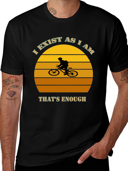 I Exist As I Am Mountain Biker Graphic Tee
