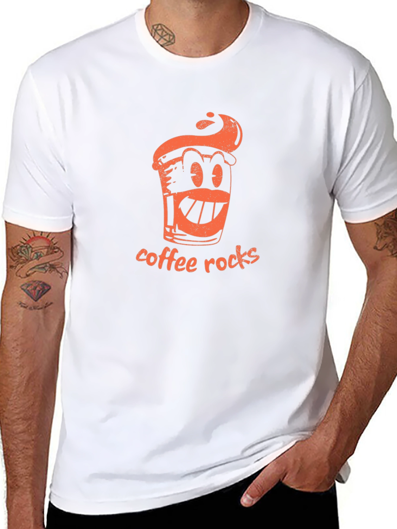 Coffee Rocks Graphic Tee - Black