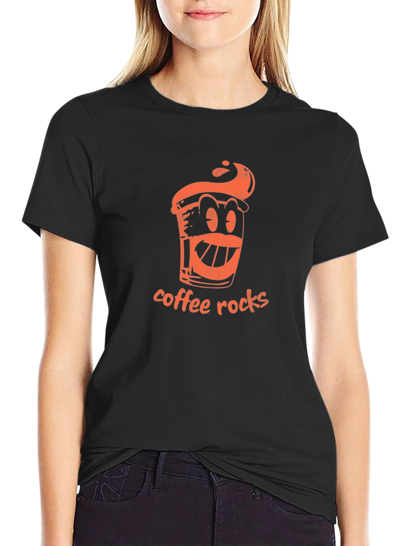 Coffee Rocks Graphic Tee - Black