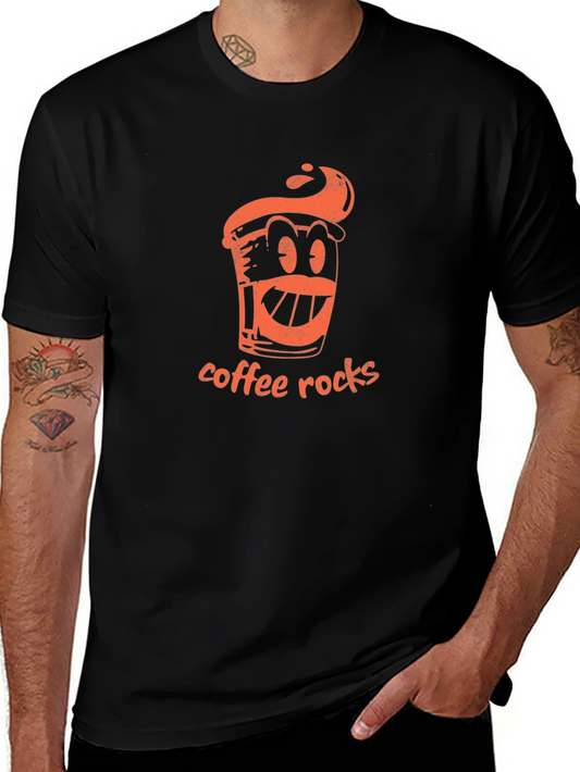 Coffee Rocks Graphic Tee - Black