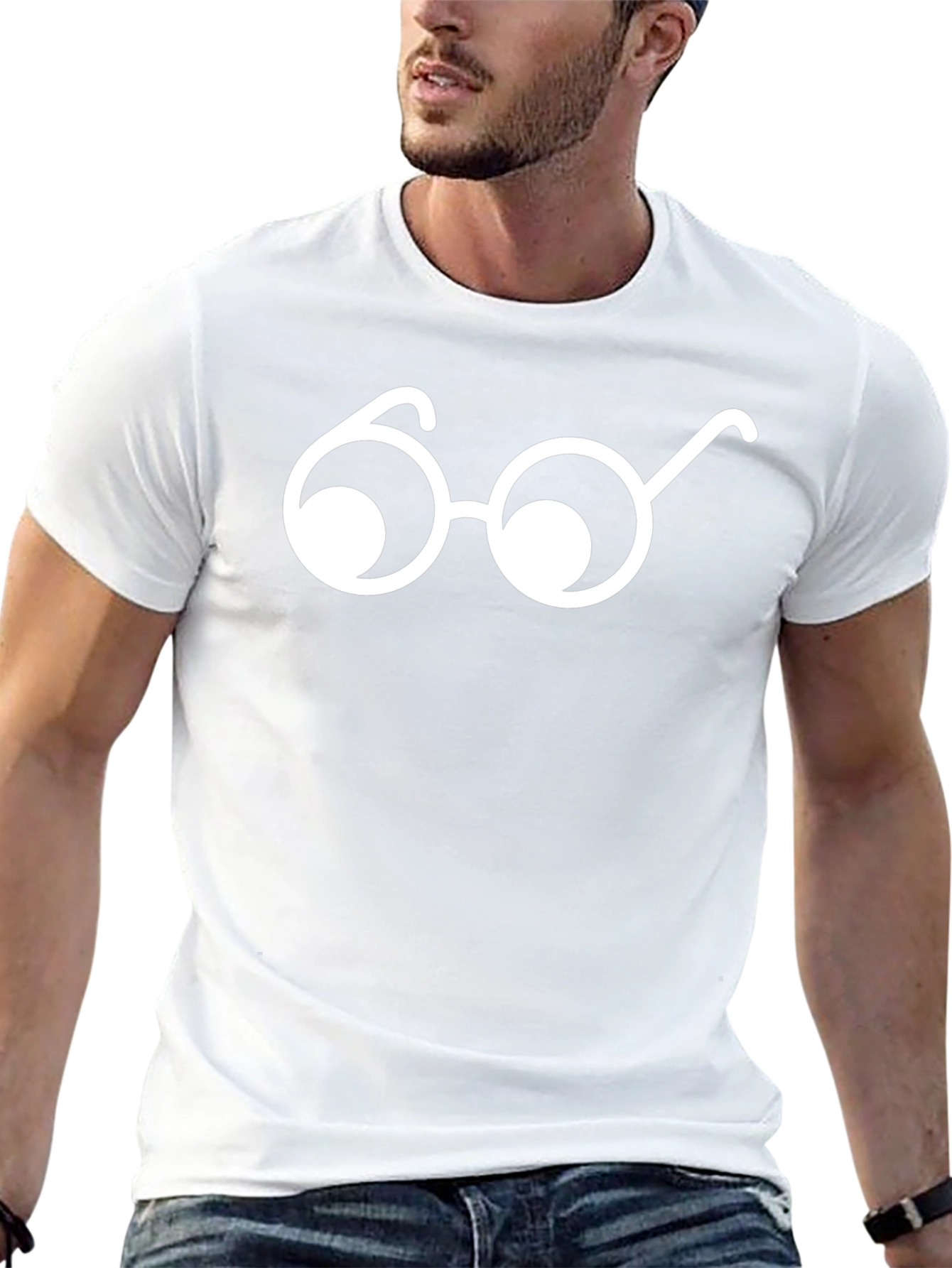Geek Chic Glasses Graphic Tee - Black Cotton T-Shirt