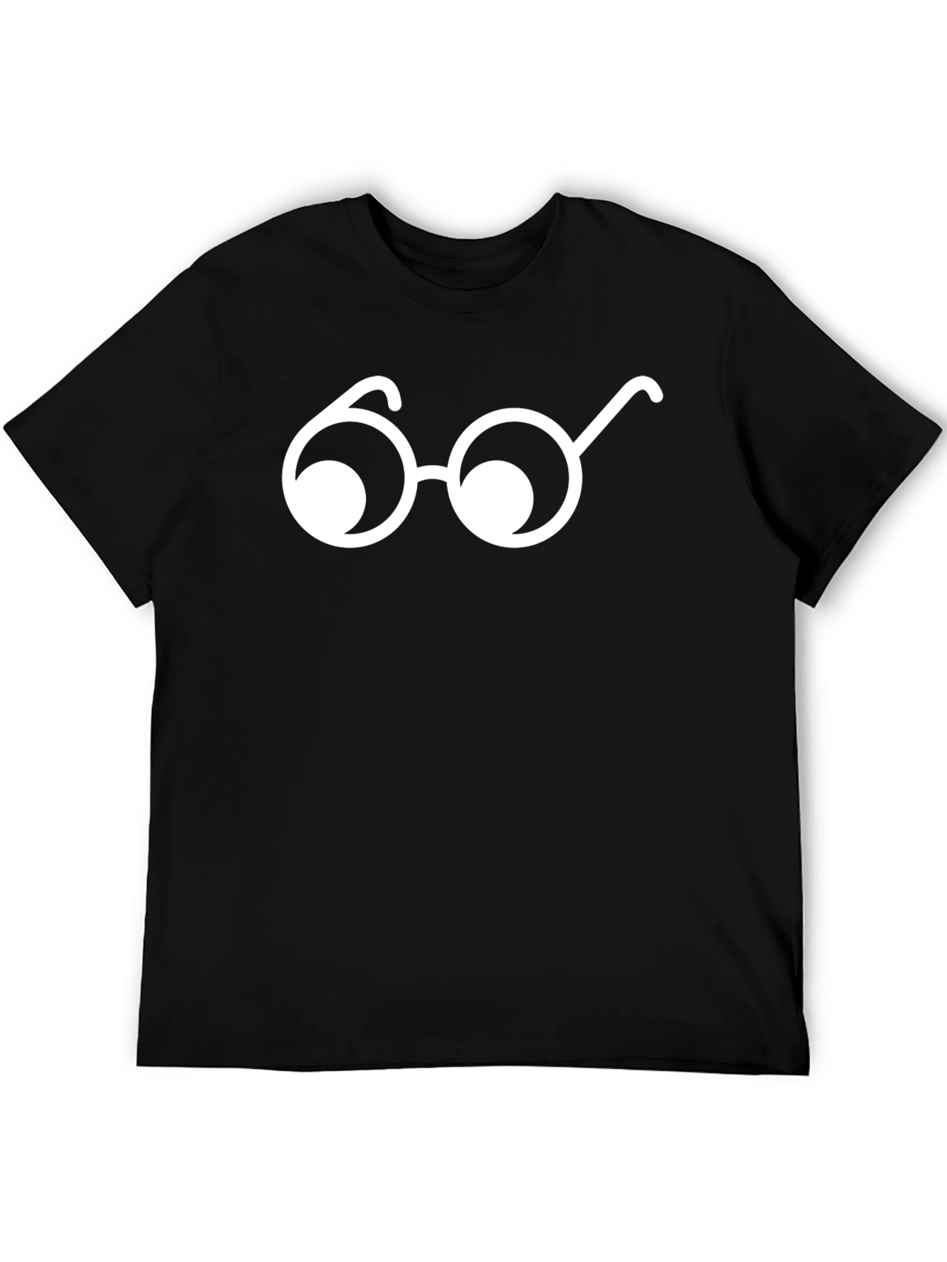Geek Chic Glasses Graphic Tee - Black Cotton T-Shirt