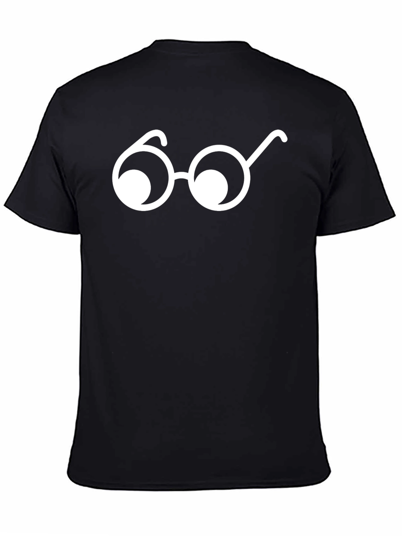 Geek Chic Glasses Graphic Tee - Black Cotton T-Shirt