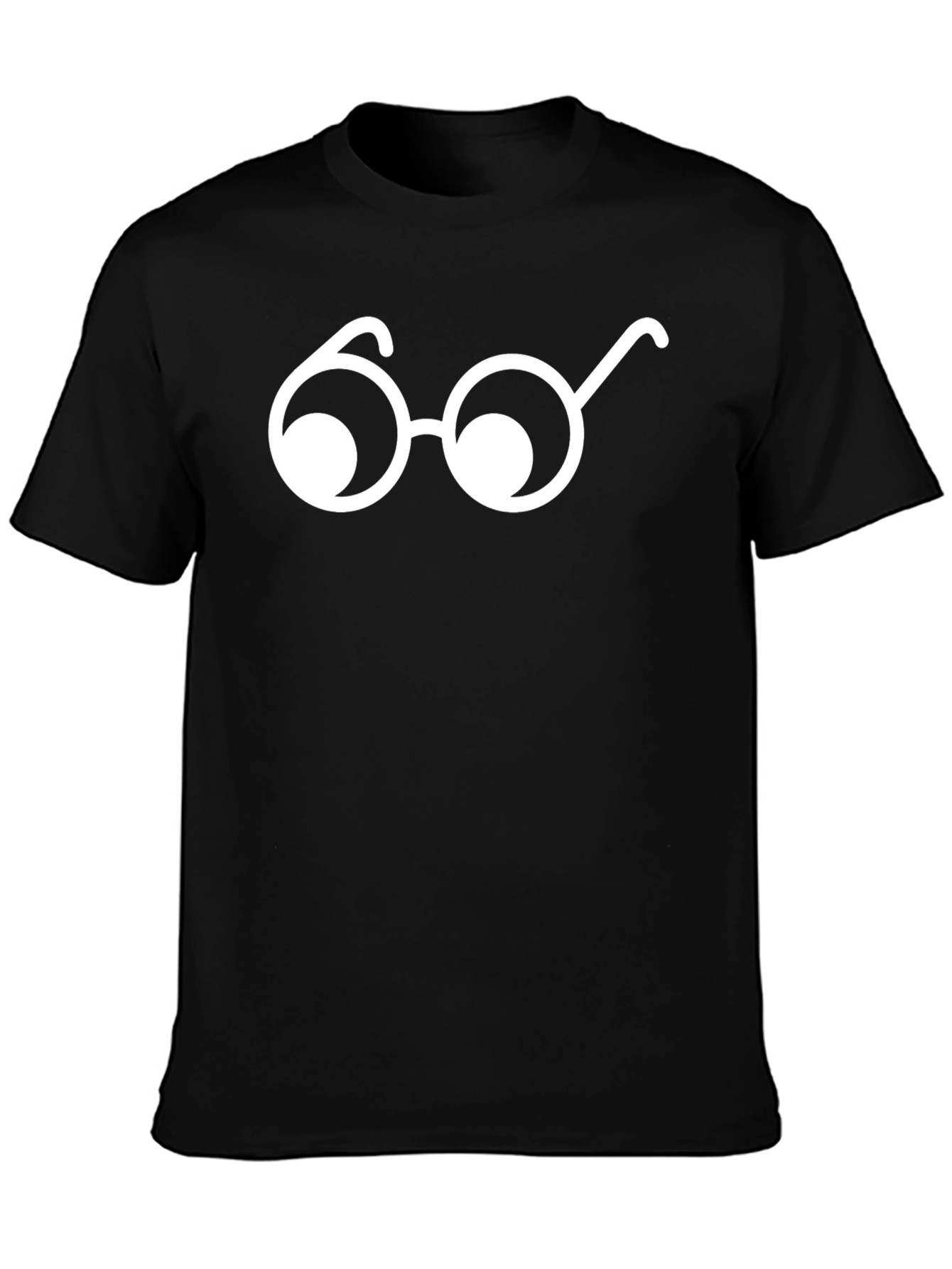 Geek Chic Glasses Graphic Tee - Black Cotton T-Shirt