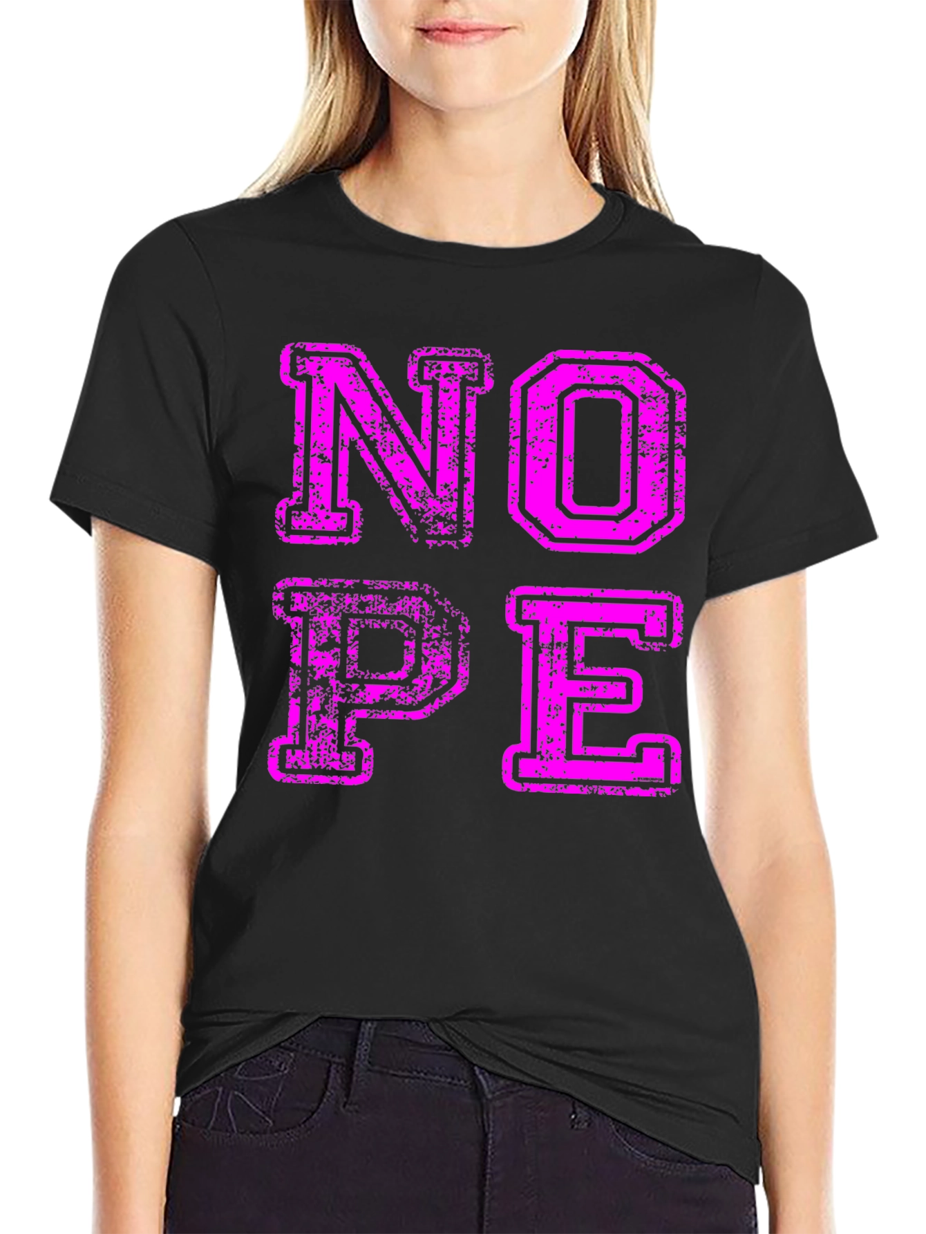 Nope Graphic T-Shirt - Casual Cotton Tee