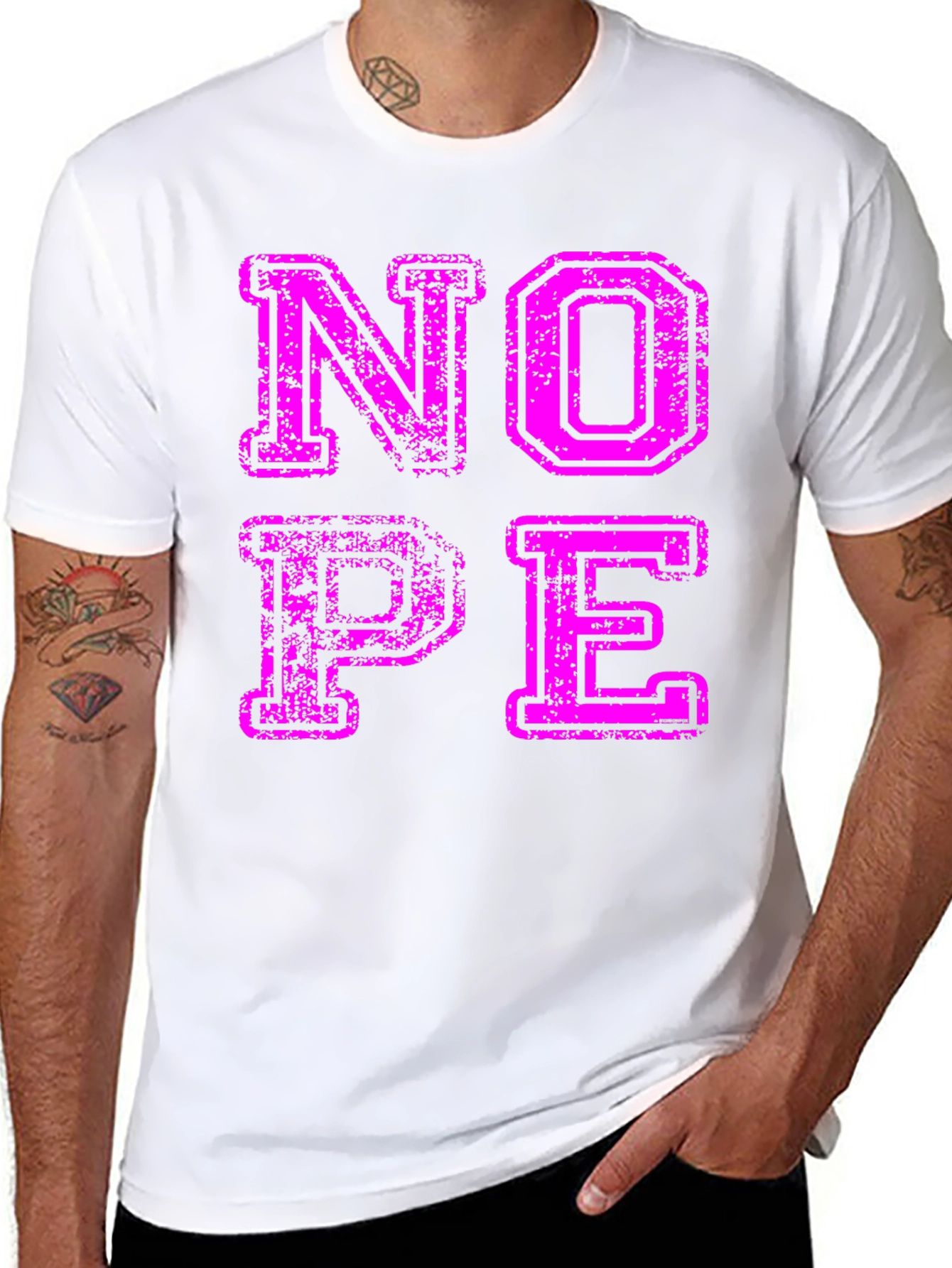 Nope Graphic T-Shirt - Casual Cotton Tee