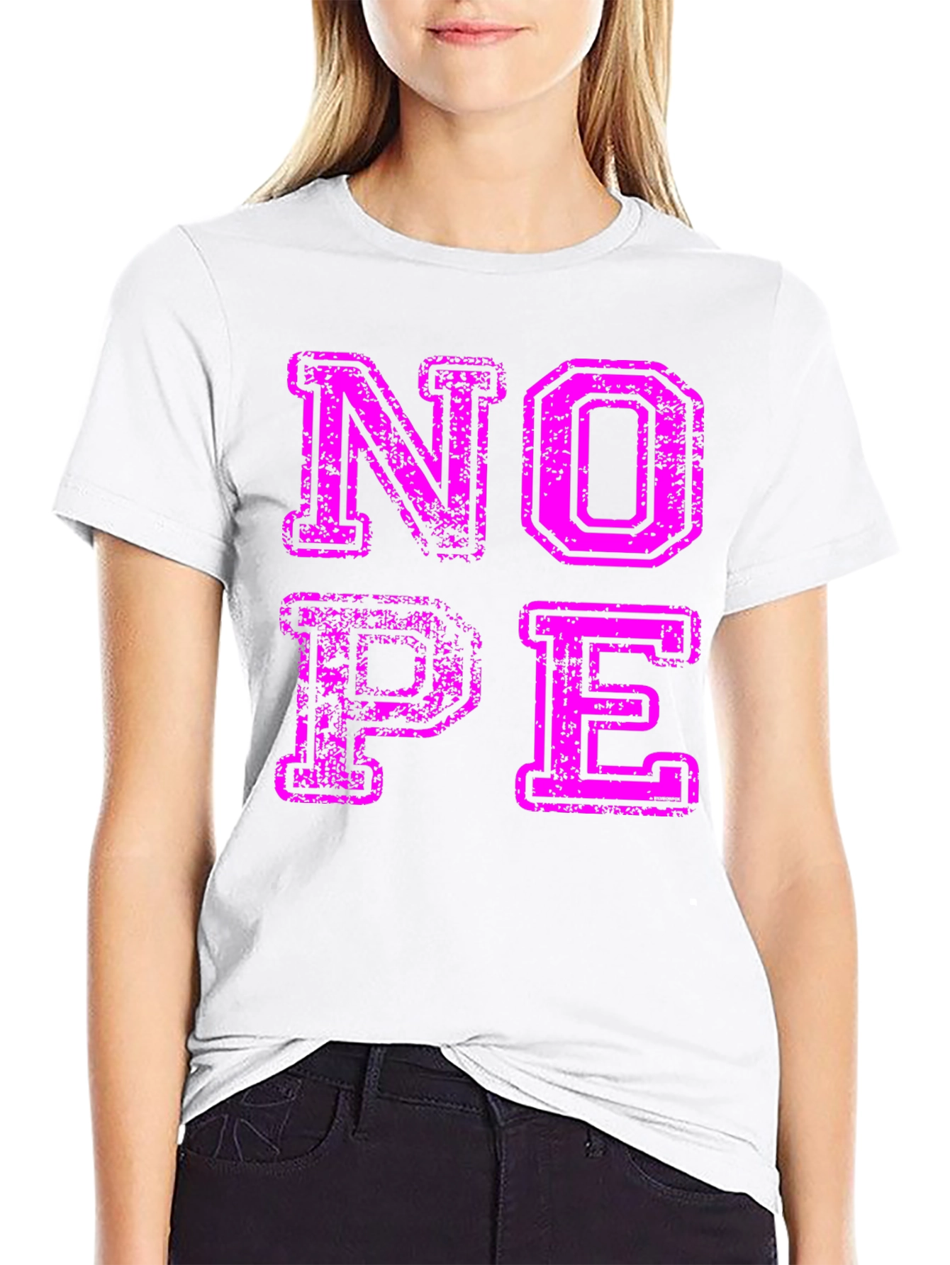 Nope Graphic T-Shirt - Casual Cotton Tee