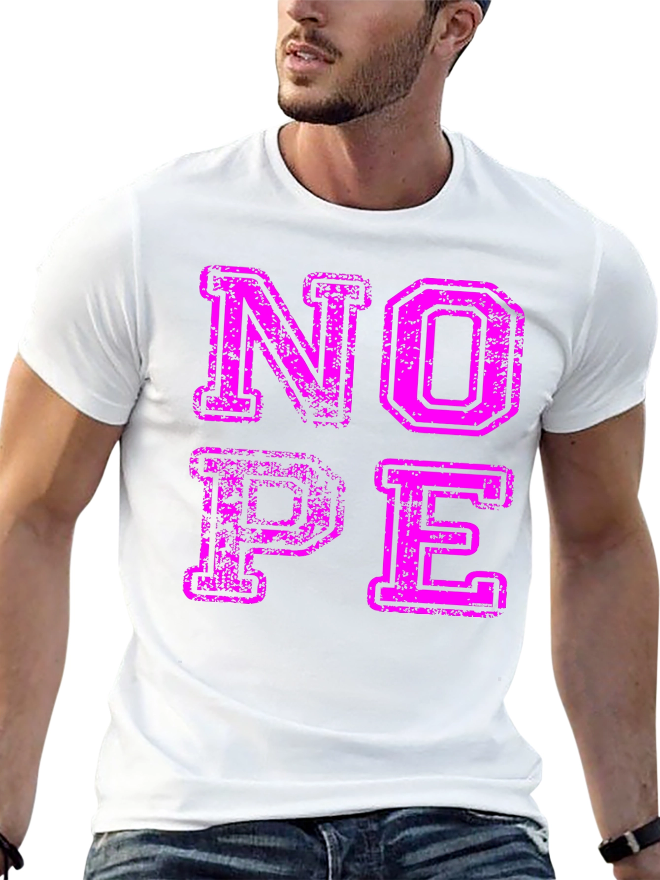 Nope Graphic T-Shirt - Casual Cotton Tee