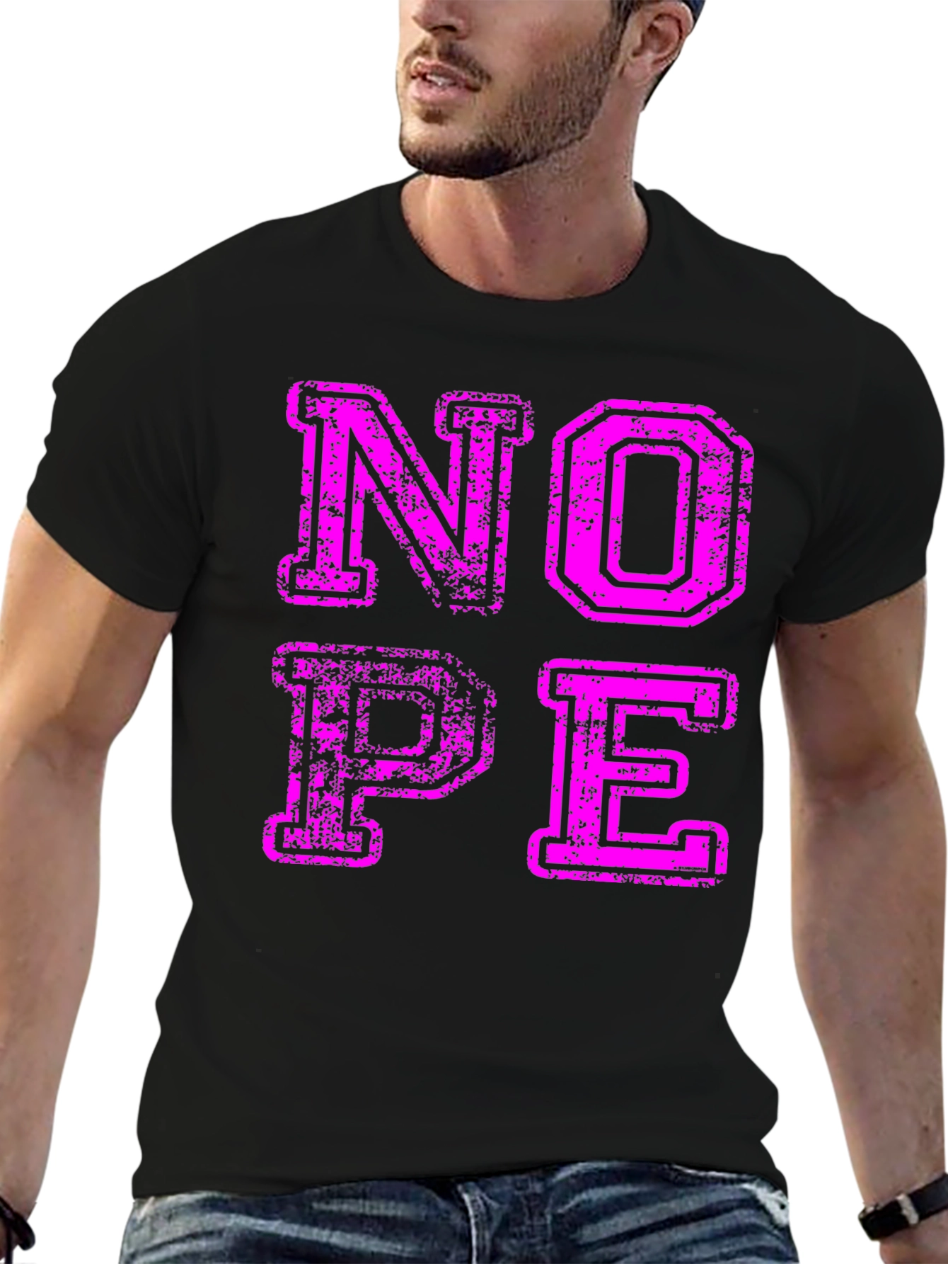 Nope Graphic T-Shirt - Casual Cotton Tee