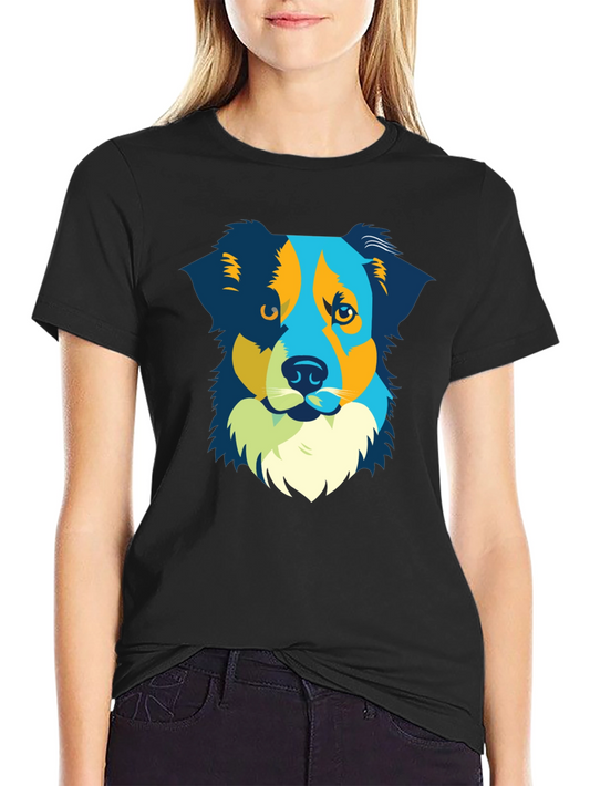 Dog Graphic Tee - Unique Colorful Design