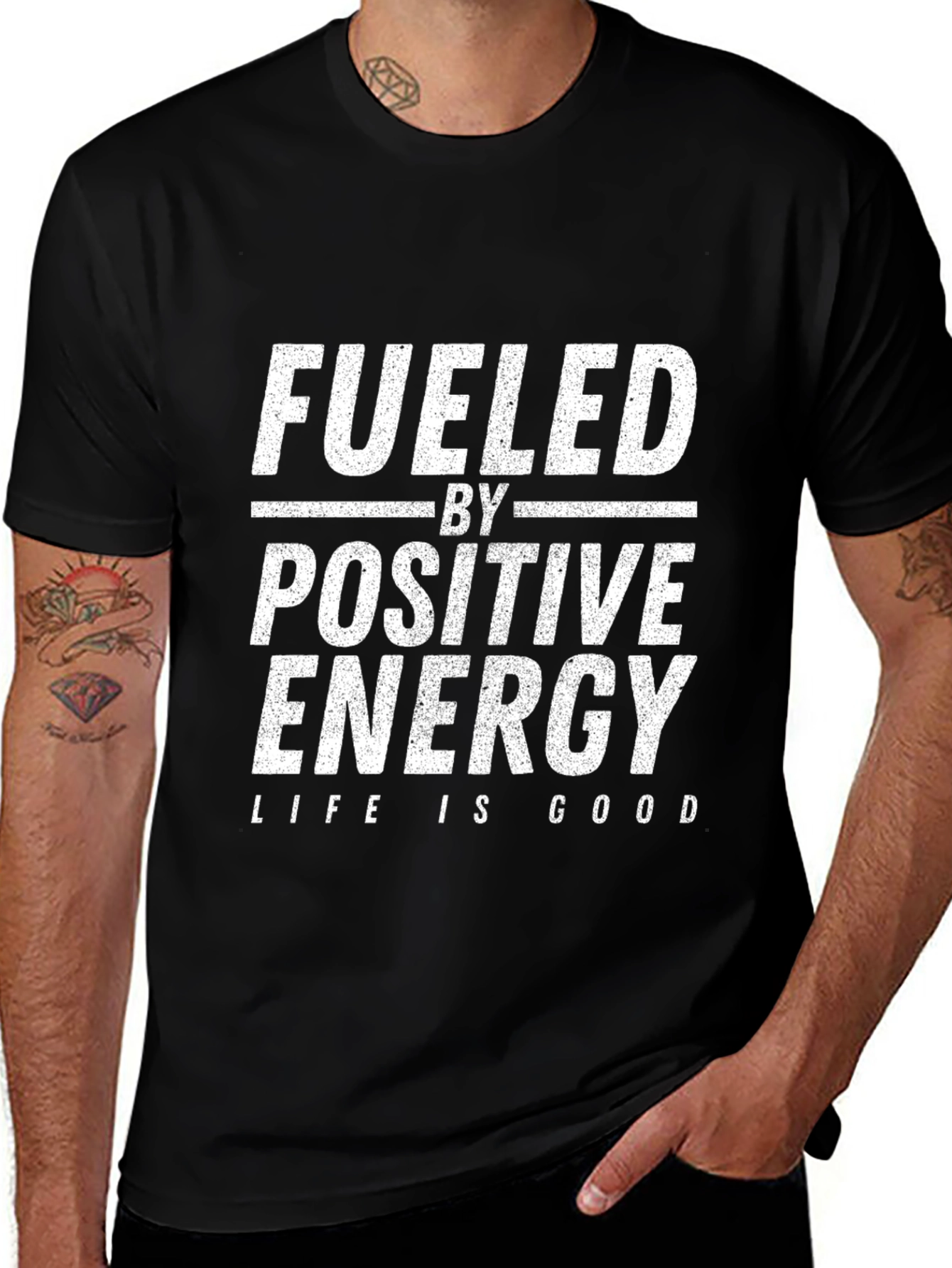 Fueled by Positive Energy Graphic T-Shirt