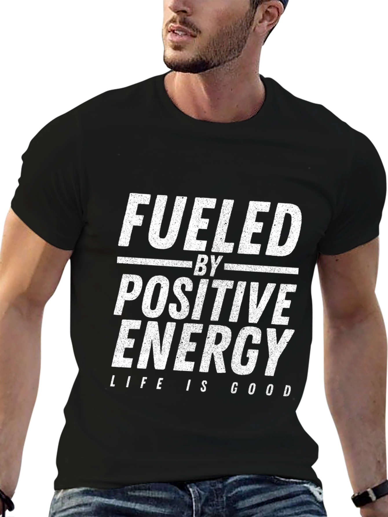 Fueled by Positive Energy Graphic T-Shirt
