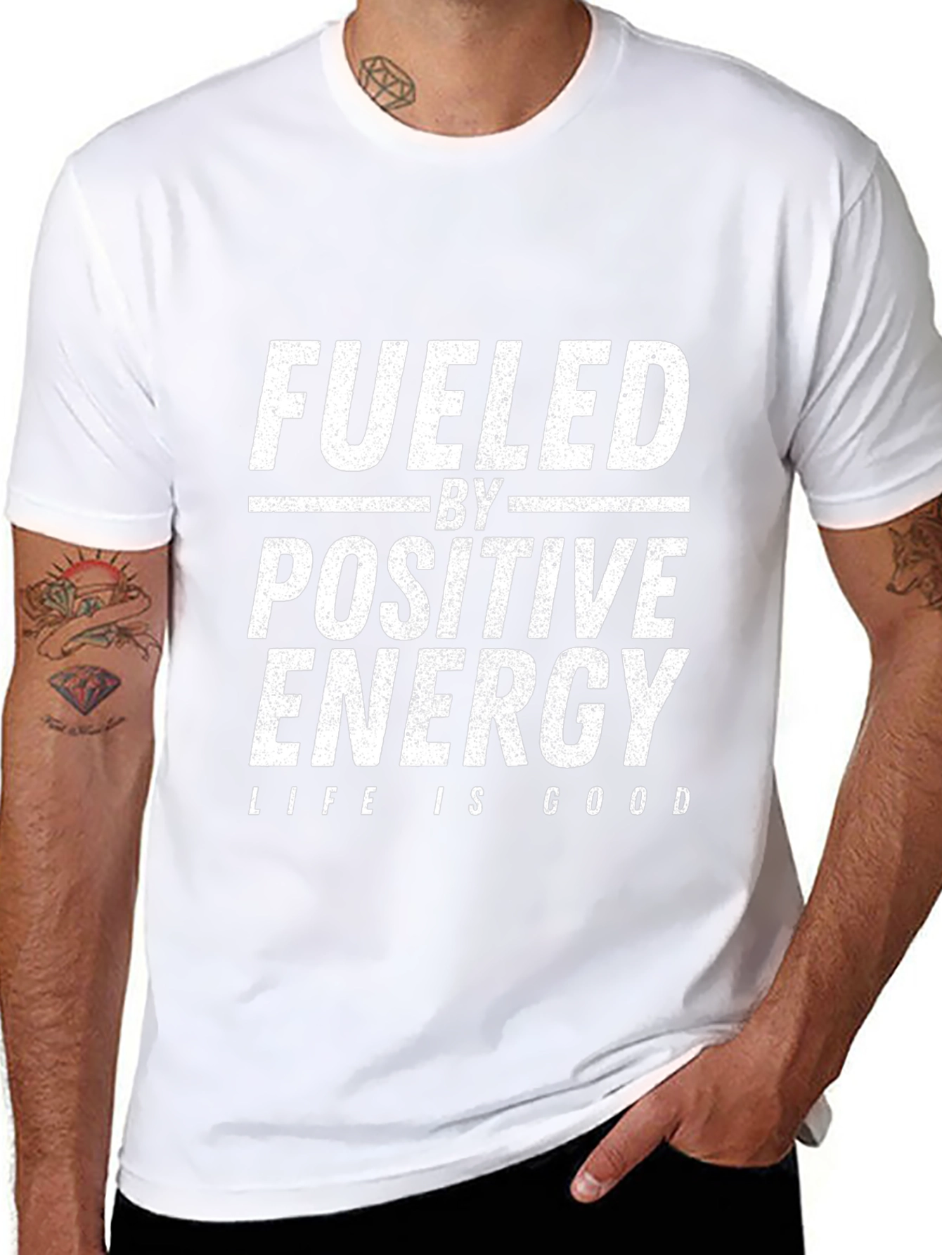 Fueled by Positive Energy Graphic T-Shirt