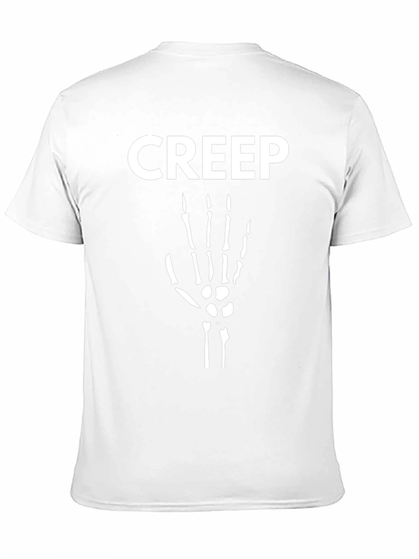 Creep Skeleton Hand T-Shirt - Halloween Mens Black Tee
