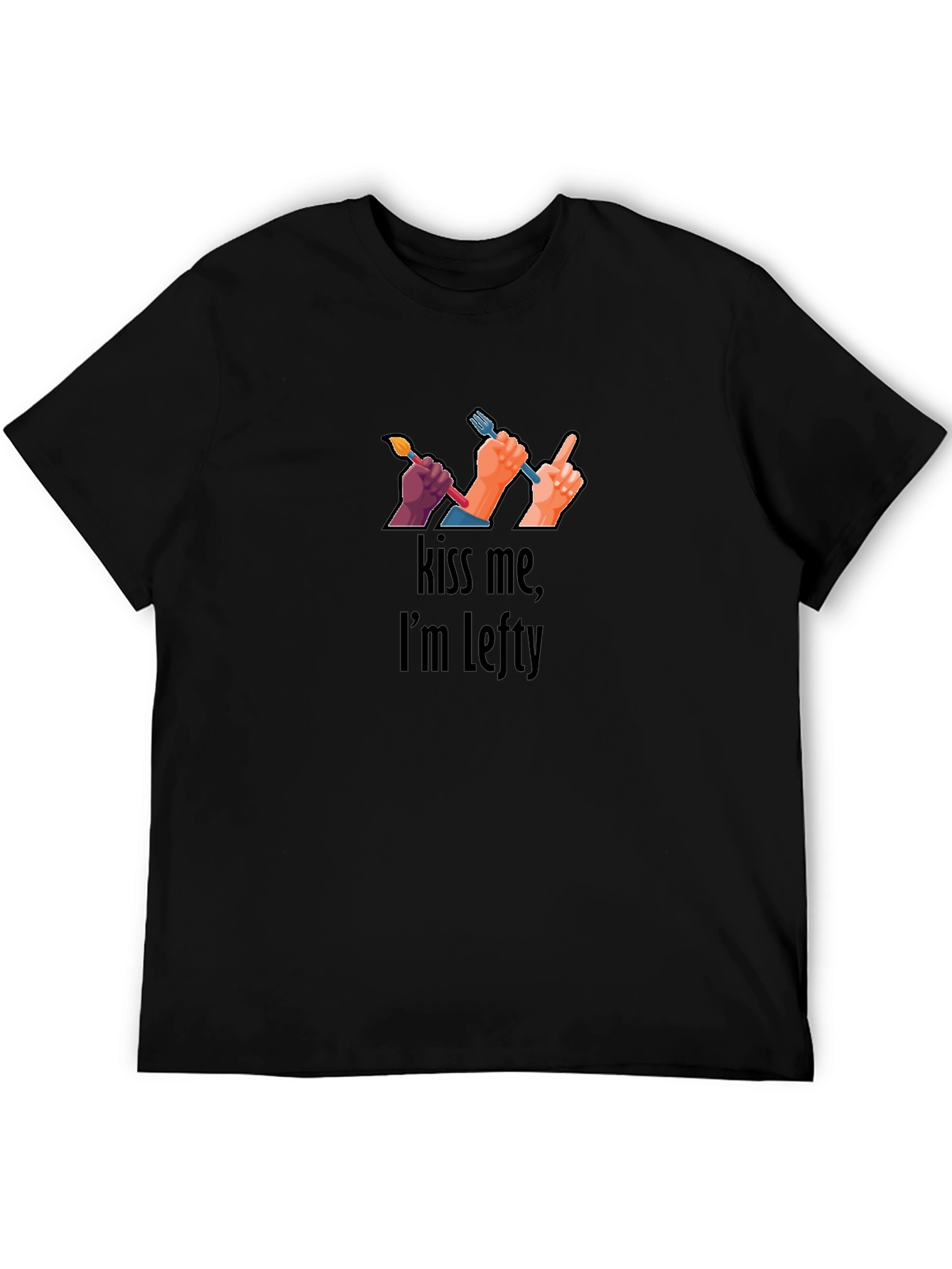 Kiss Me Im Lefty T-Shirt Left Handed Tee