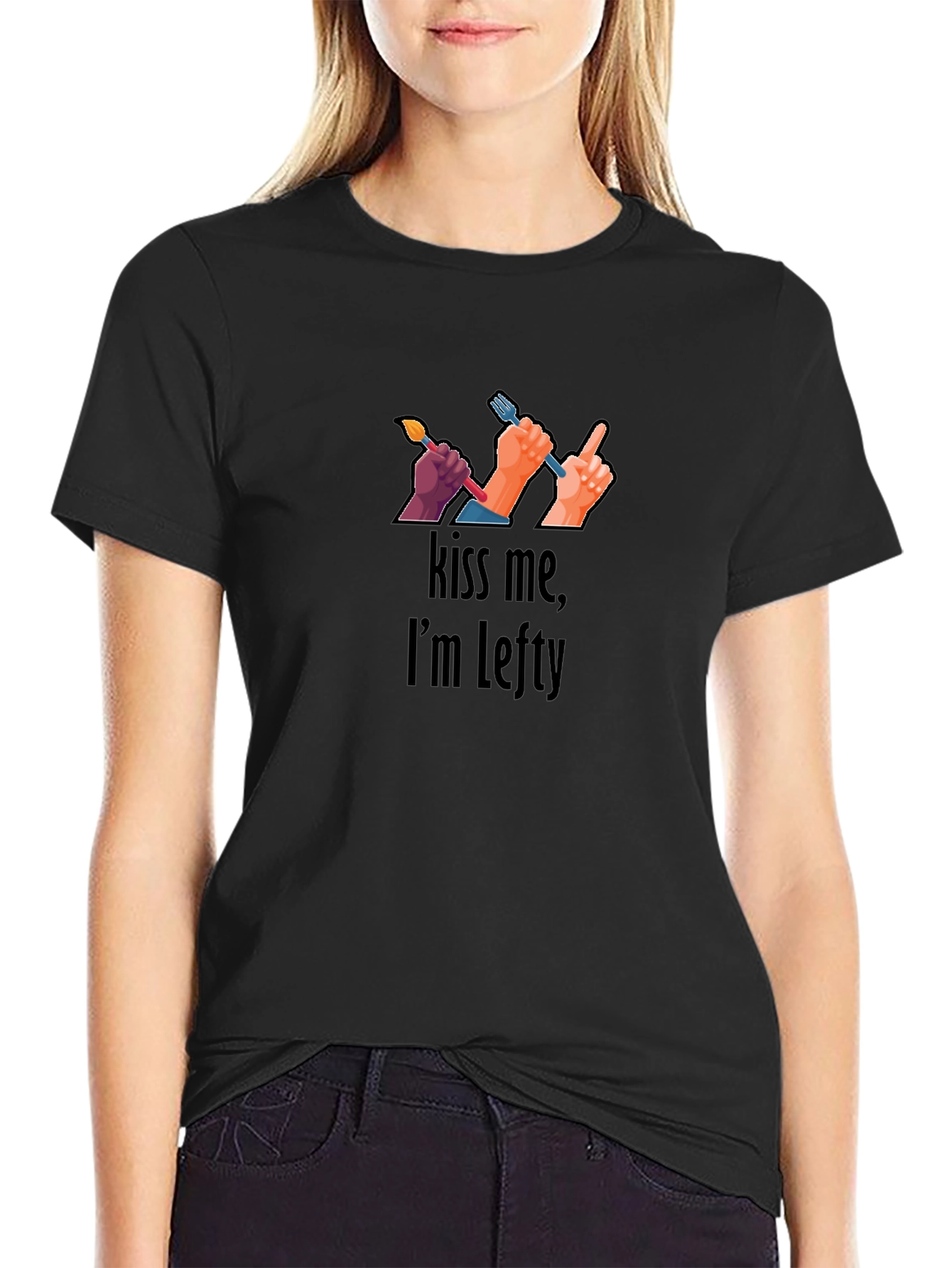 Kiss Me Im Lefty T-Shirt Left Handed Tee