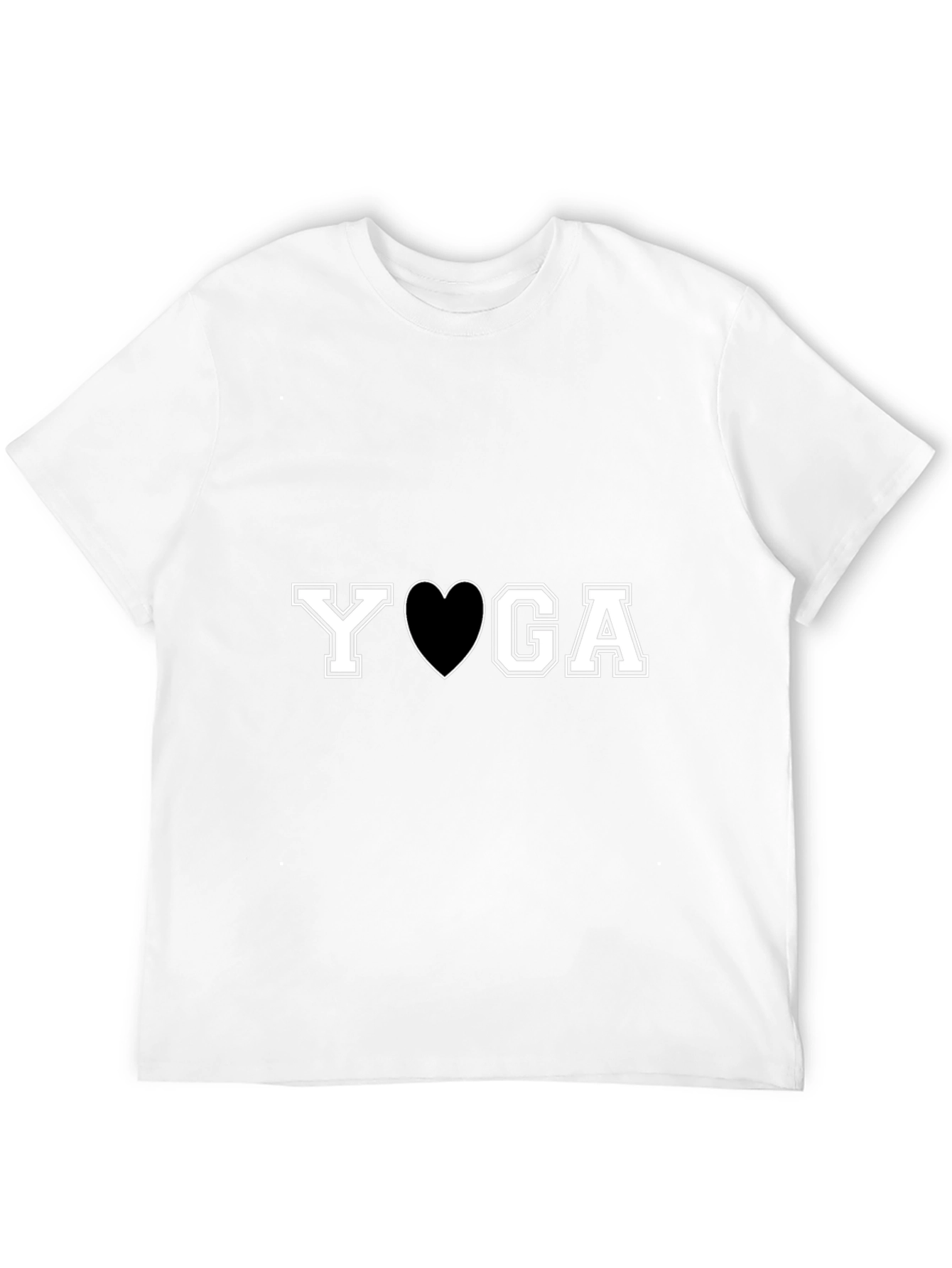 Yoga Heart Graphic T-Shirt - Black