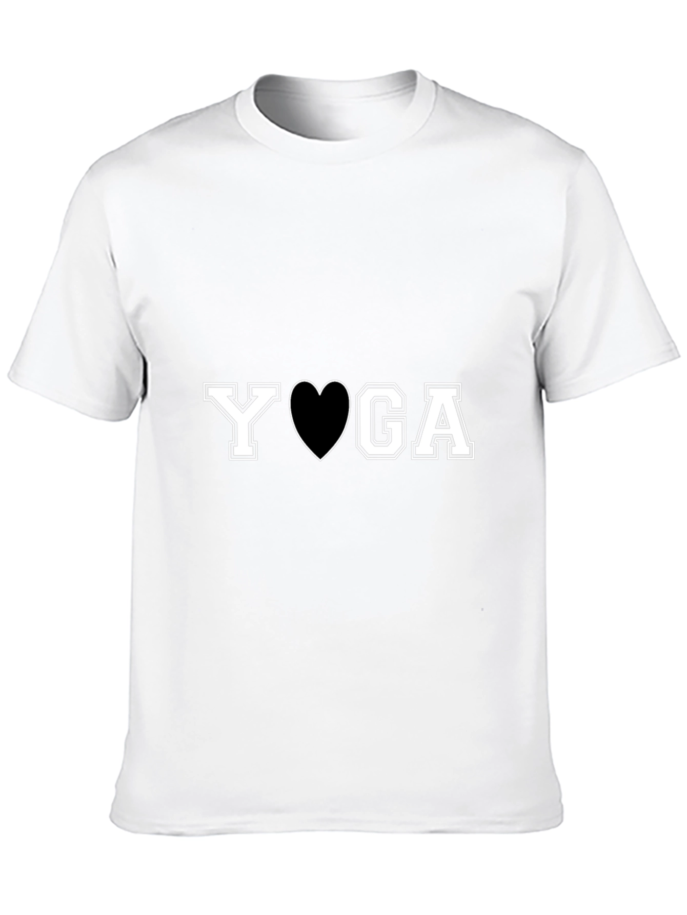 Yoga Heart Graphic T-Shirt - Black