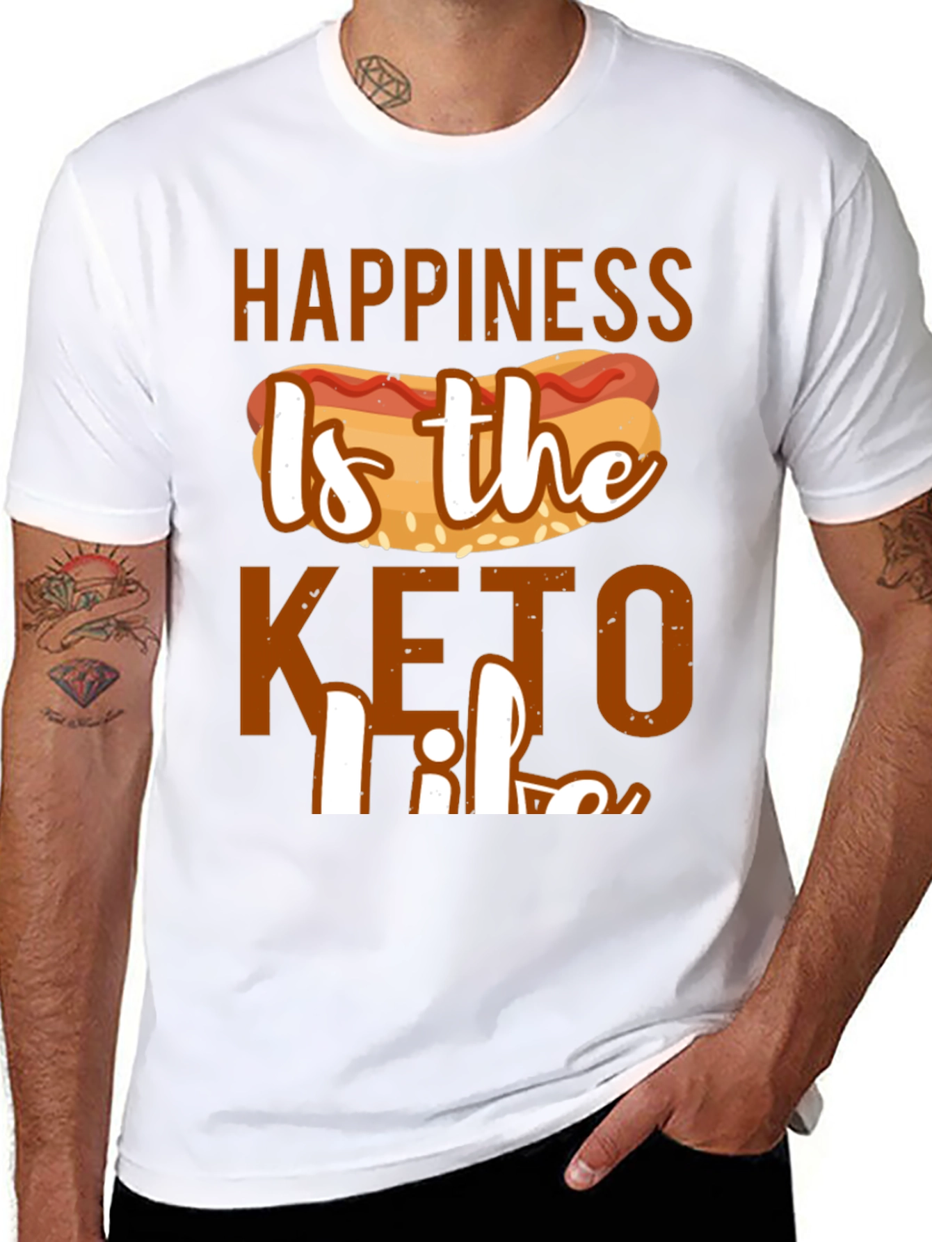 Happiness Is the Keto Life Graphic Tee
