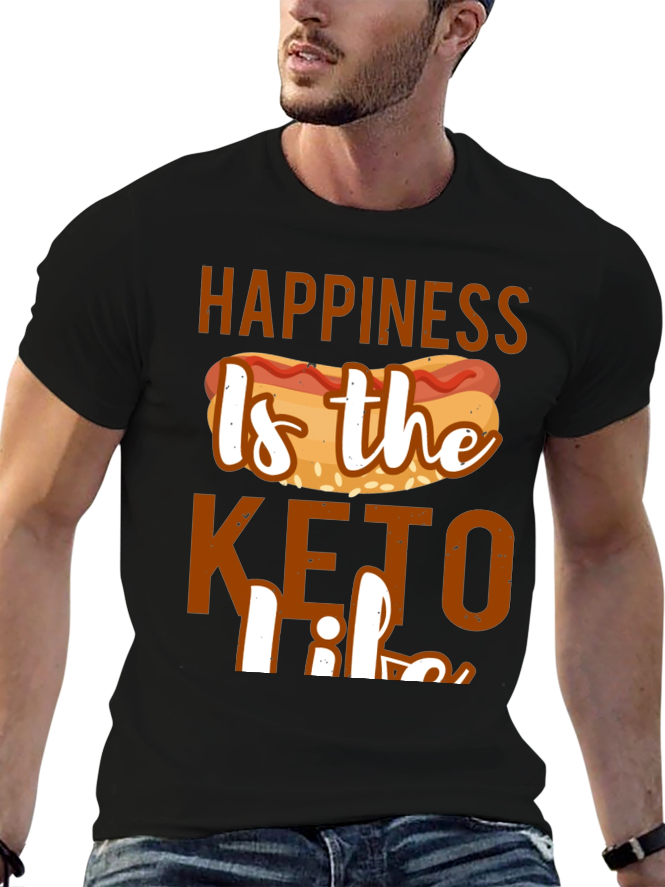 Happiness Is the Keto Life Graphic Tee