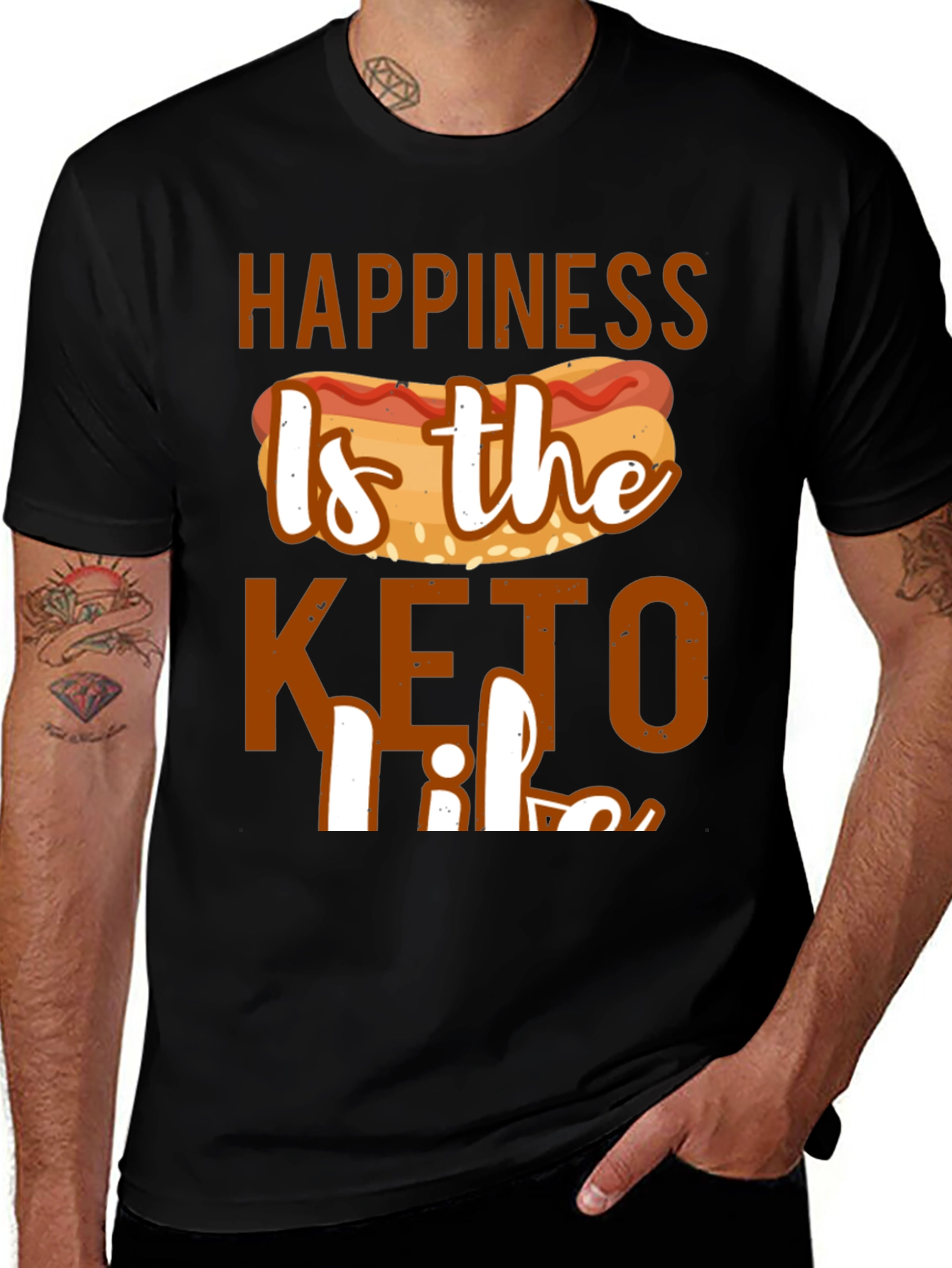 Happiness Is the Keto Life Graphic Tee