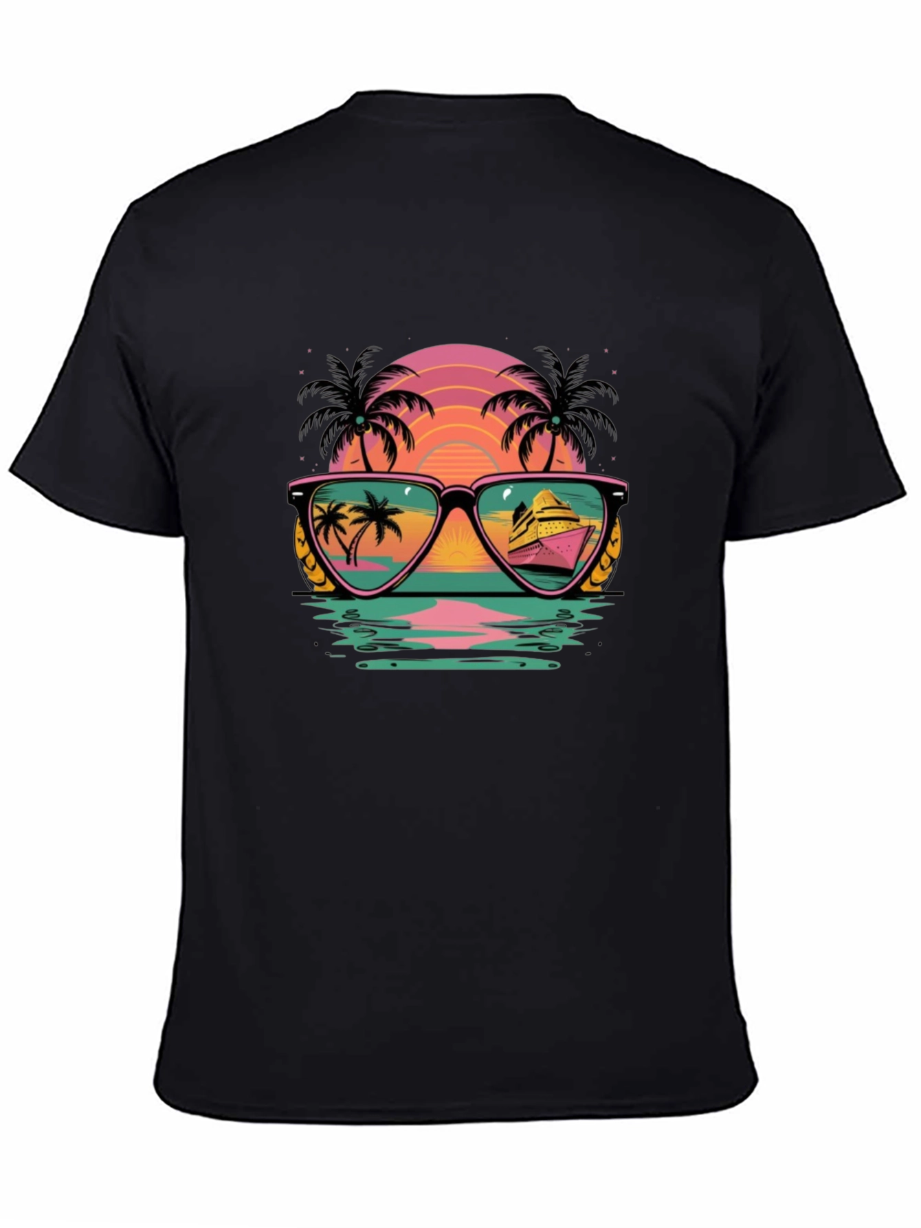 Retro Sunset Sunglasses Graphic Tee